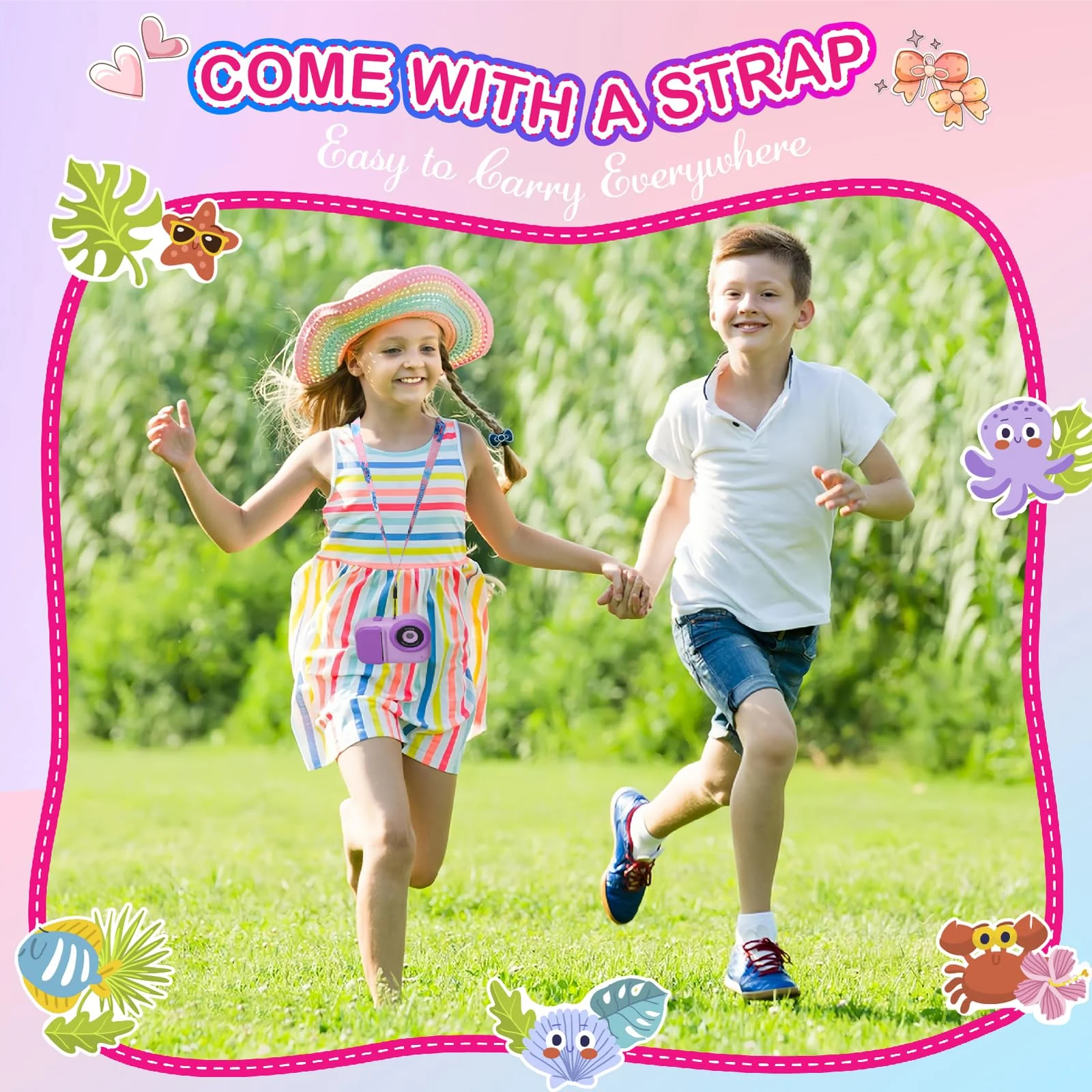Kids Camera Instant Print, 3.5 Inch Screen Kids Digital Camera Instant, Christmas Birthday Gifts for Girls Age 3-12, Portable Toddler Camera Toy Gifts for 3 4 5 6 7 8 9 10 Year Old Girls Boys (Purple) - Image 6