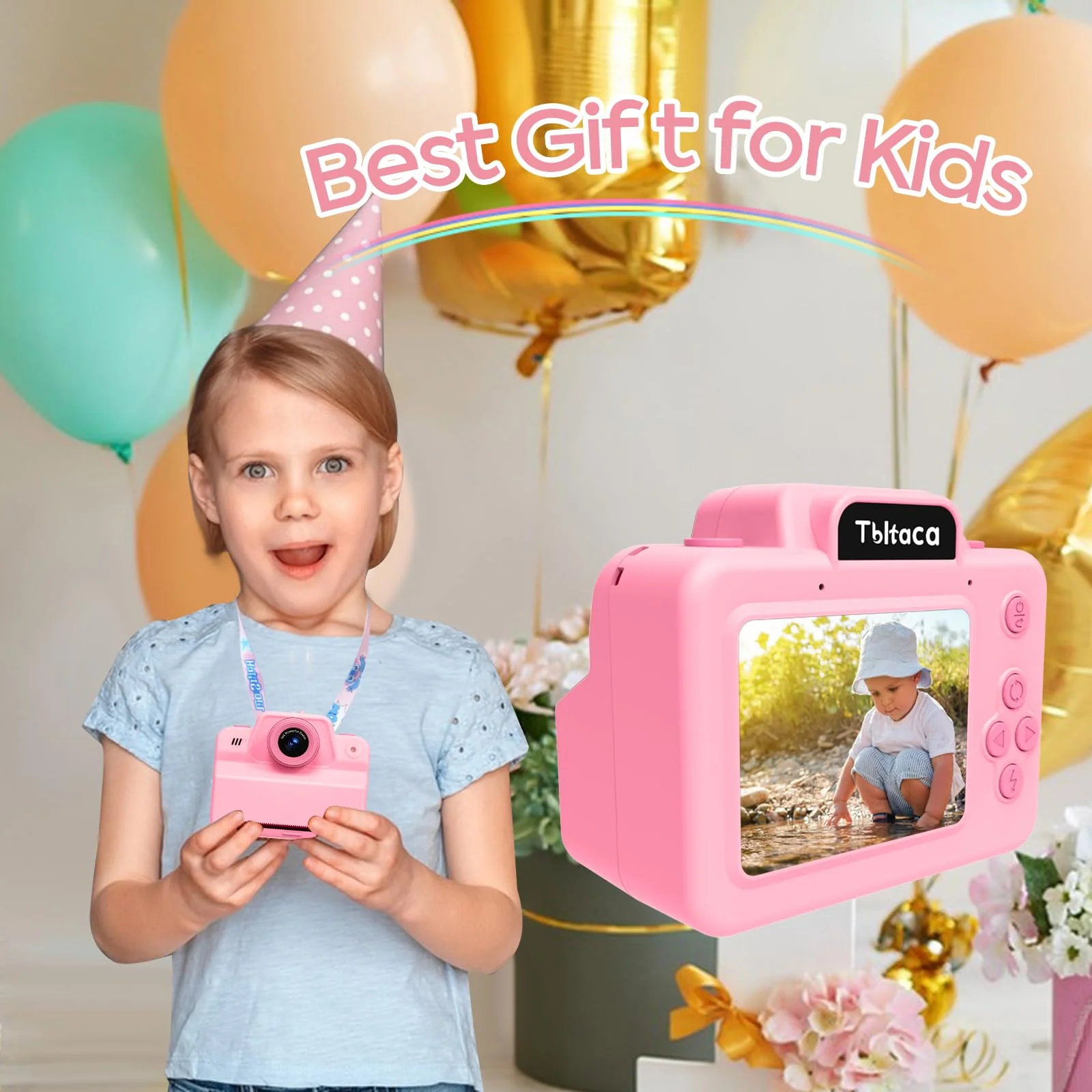 Kids Camera Instant Print Camera for Kids, Toddler Instant Camera for 3 4 5 6 7 8 9 10 Year Old Girls Christmas Birthday Gifts, Portable Kid Child Digital Travel Camera Toy for Girl Boy Age 3-12 Pink - Image 5