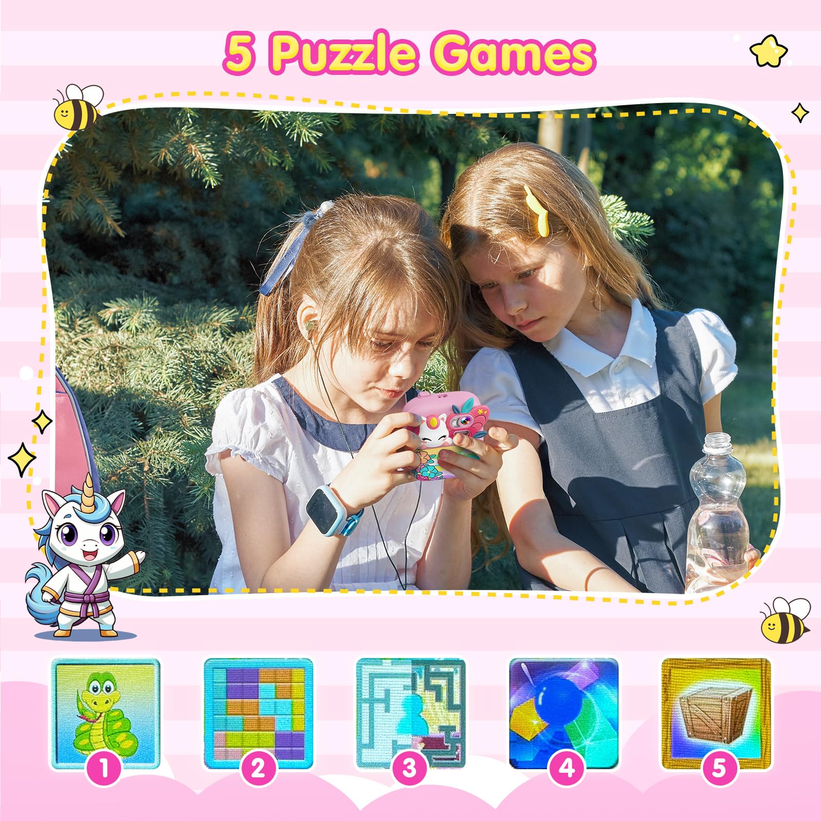 Kids Camera Instant Print, Camera for Kids with Printable Photos, Toddler Camera Toys for Children Ages 3-14, Digital Camera Birthday Gifts for Girls 4 5 6 7 8 9 10 11 12 13 Years Old Pink - Image 6