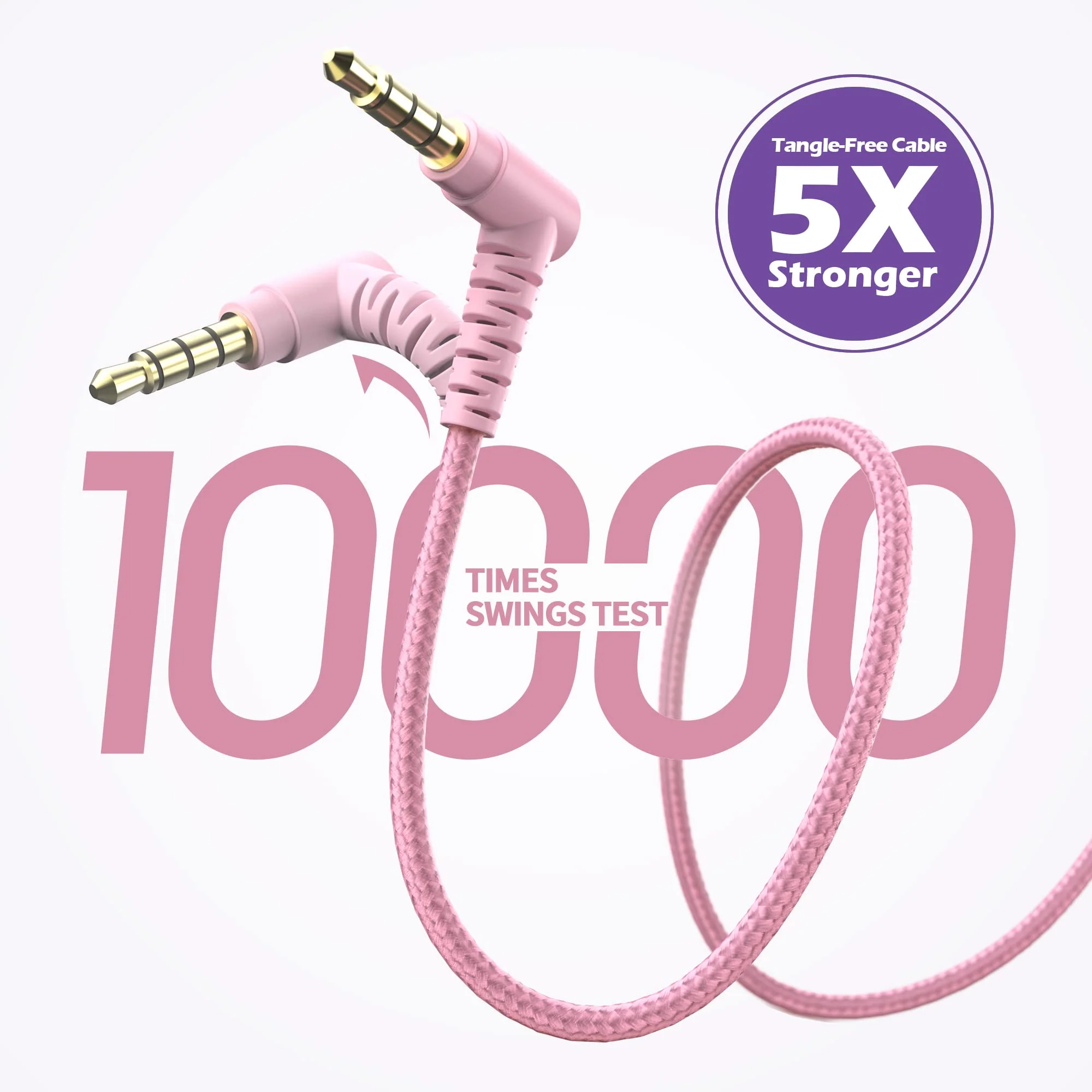 Kids Headphones, AILIHEN I35 On-Ear Headphones for School, Safe Volume 93dB, HD Mic Stereo Headphone for Kid Girls Children, Foldable Wired 3.5mm for Chromebook, Laptop, Computer, Tablet (Pink Purple) Pink Purple - Image 6