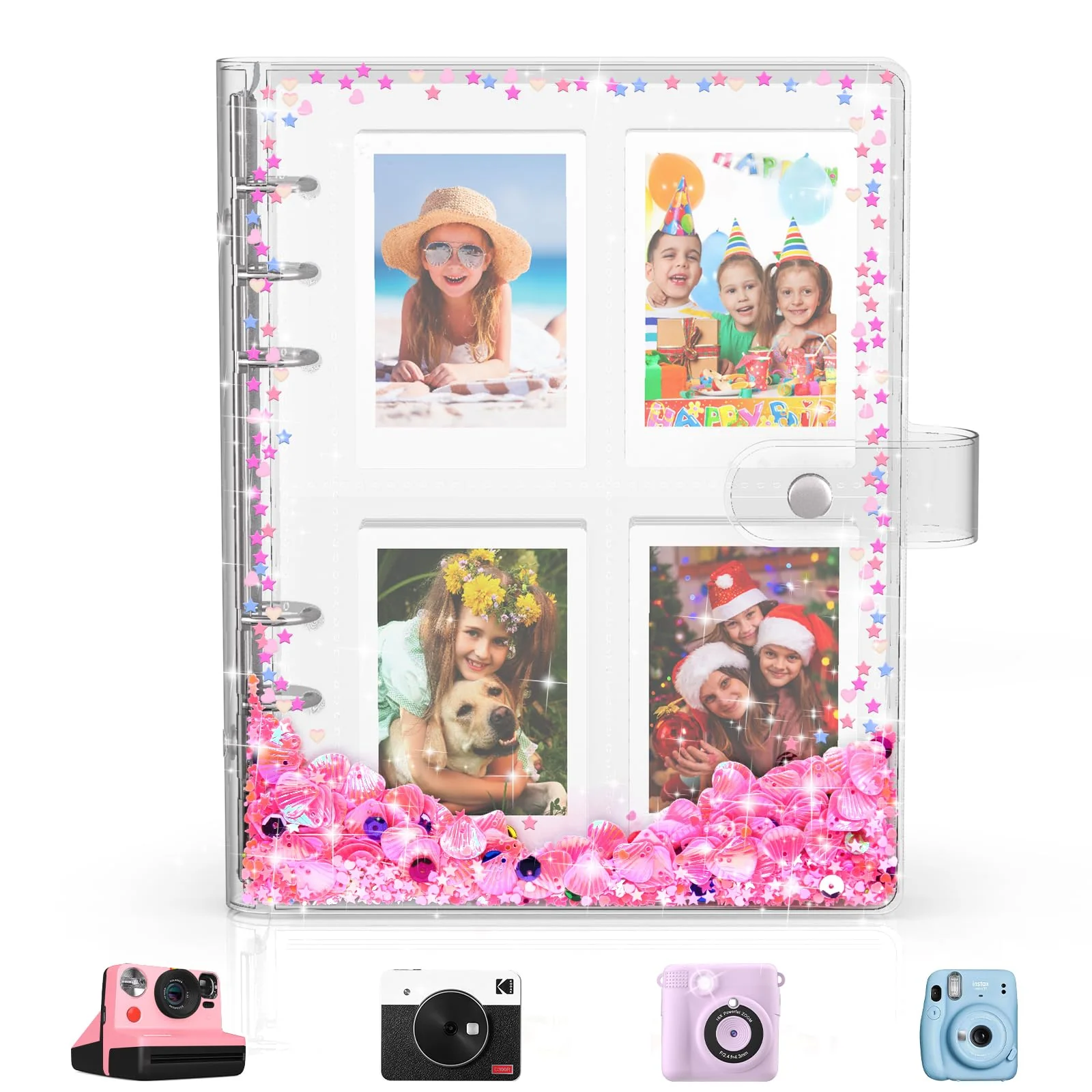Kids Photo Album for Instax Mini, Photo Album for Polaroid, Applicable to Fujifilm Instax Mini 11 12 40 KODAK Mini Photo, Gift for 4 5 6 7 8 9 10 Year Old Girls (200 photos)