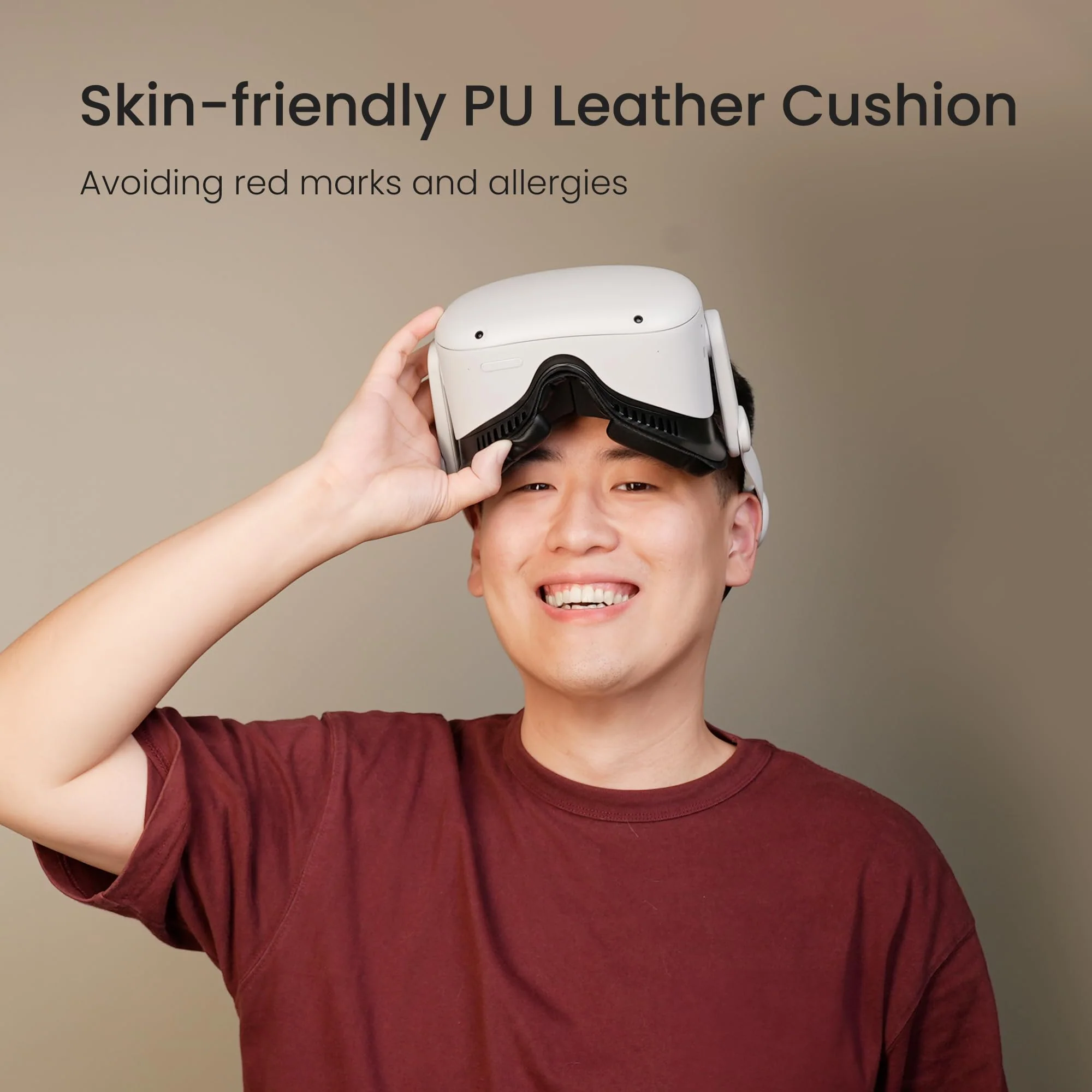 KIWI design Comfort Face Cushion Pad Compatible with Quest 2 Accessories, Breathable Facial Interface and Glasses Spacer - Image 2