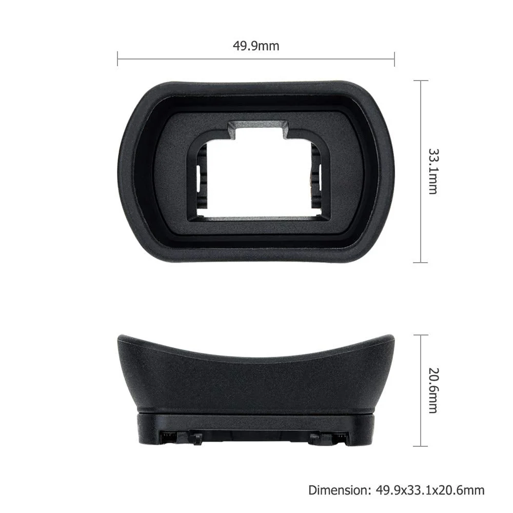 Kiwifotos Soft Long FDA-EP18 Viewfinder Eyecup Eyepiece for Sony A7 A7II A7III A7R A7RII A7RIII A7RIV A7S A7SII A9 Camera for Sony A7 III A7 II A7 A7R IV A7R III A7R II A7R A7S II A7S A9 Camera Sony FDA-EP18 Replacement - Image 2