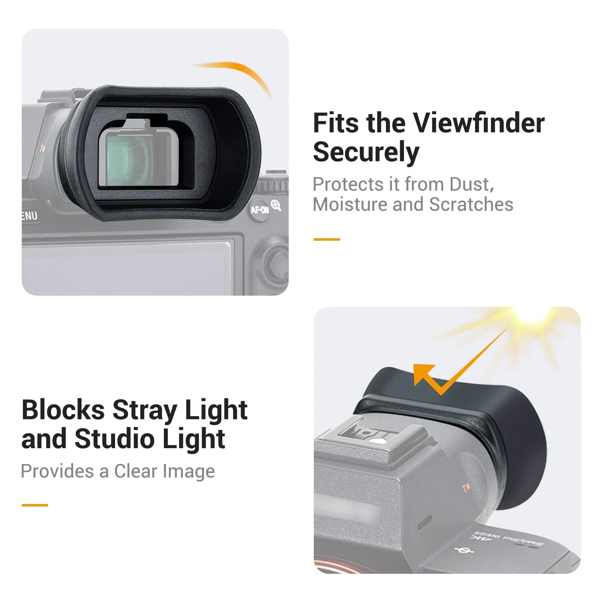 Kiwifotos Soft Long FDA-EP18 Viewfinder Eyecup Eyepiece for Sony A7 A7II A7III A7R A7RII A7RIII A7RIV A7S A7SII A9 Camera for Sony A7 III A7 II A7 A7R IV A7R III A7R II A7R A7S II A7S A9 Camera Sony FDA-EP18 Replacement - Image 4
