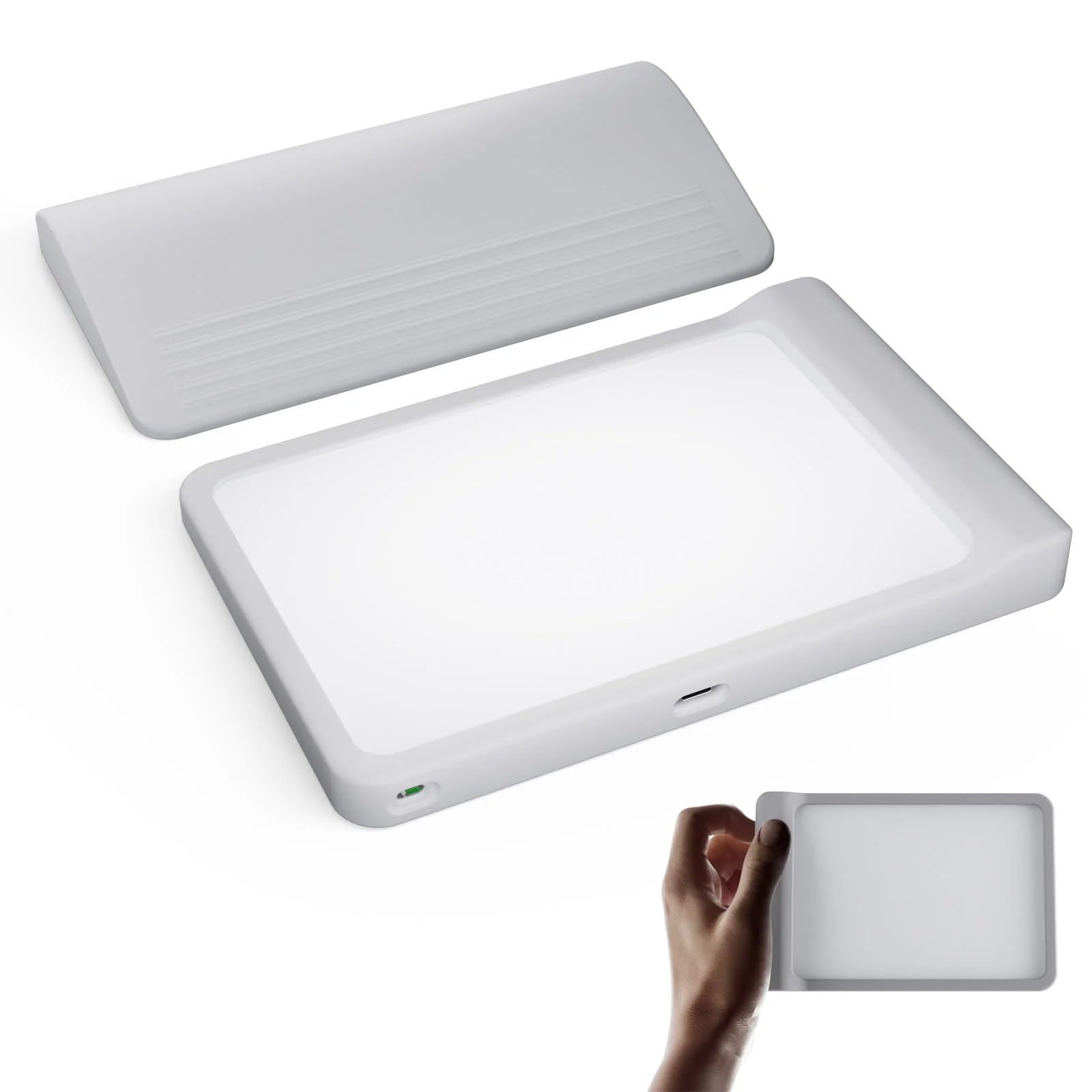Klearlook Magic Trackpad Case with Wrist Rest for Ergonomic Comfort, Silicone Protective Case for Magic Trackpad 2 A1535 MK2D3AM/A, Non-Slip Washable Soft Mac Touchpad Cover, Easy Install, Grey
