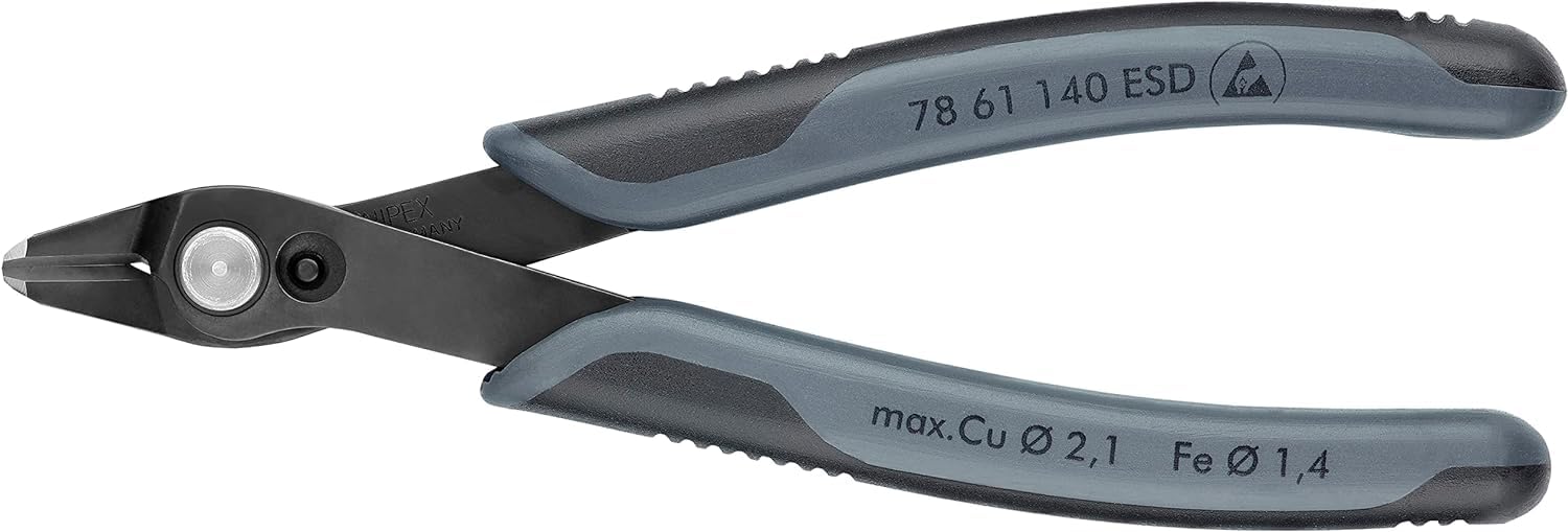 Knipex 78 61 140 ESD" Super-Knips Dissipative Diagonal Cutter, Multi-Colour, 140 mm 140 cm Burnished Standard packaging