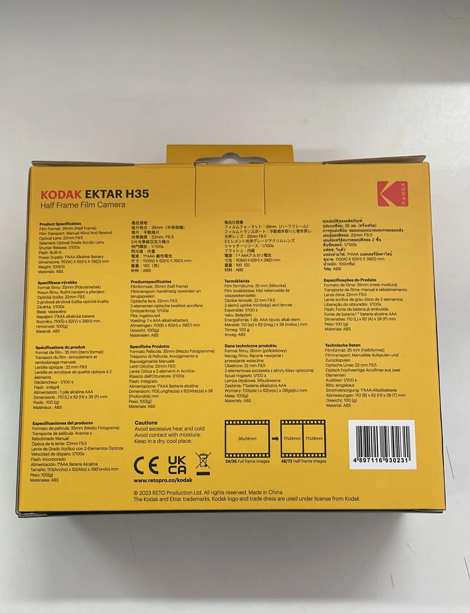 KODAK EKTAR H35 Half Frame Film Camera, 35mm, Reusable, Focus-Free, Lightweight, Easy-to-Use (Brown) (Film & AAA Battery are not Included) Brown Single - Image 11