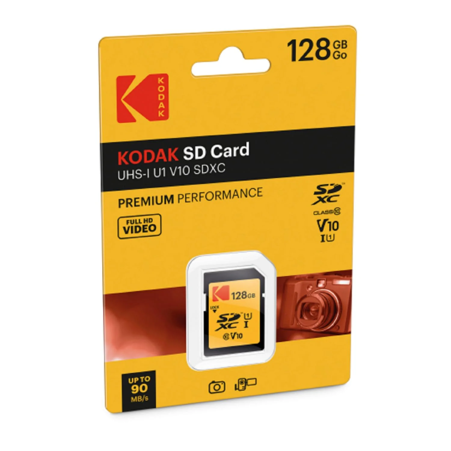 KODAK Premium Memory Card 128GB, 85MBs Read Speed, 25MBs Write Speed for Full HD Video and High-Resolution Pictures, Compatible with SDHC and SDXC Standards - EKMSD128GXC10K - Image 2
