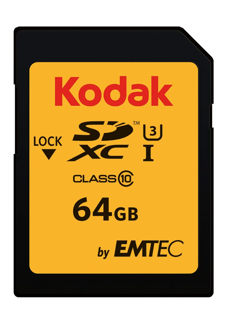 Kodak SD Card 64GB UHS-I U3 V30 Ultra - 95MB/s Max Read Speed - Write Speed 85MB/s Max - Storage of 4K Ultra HD Videos and HD Photos - SD Card Black 64 GB
