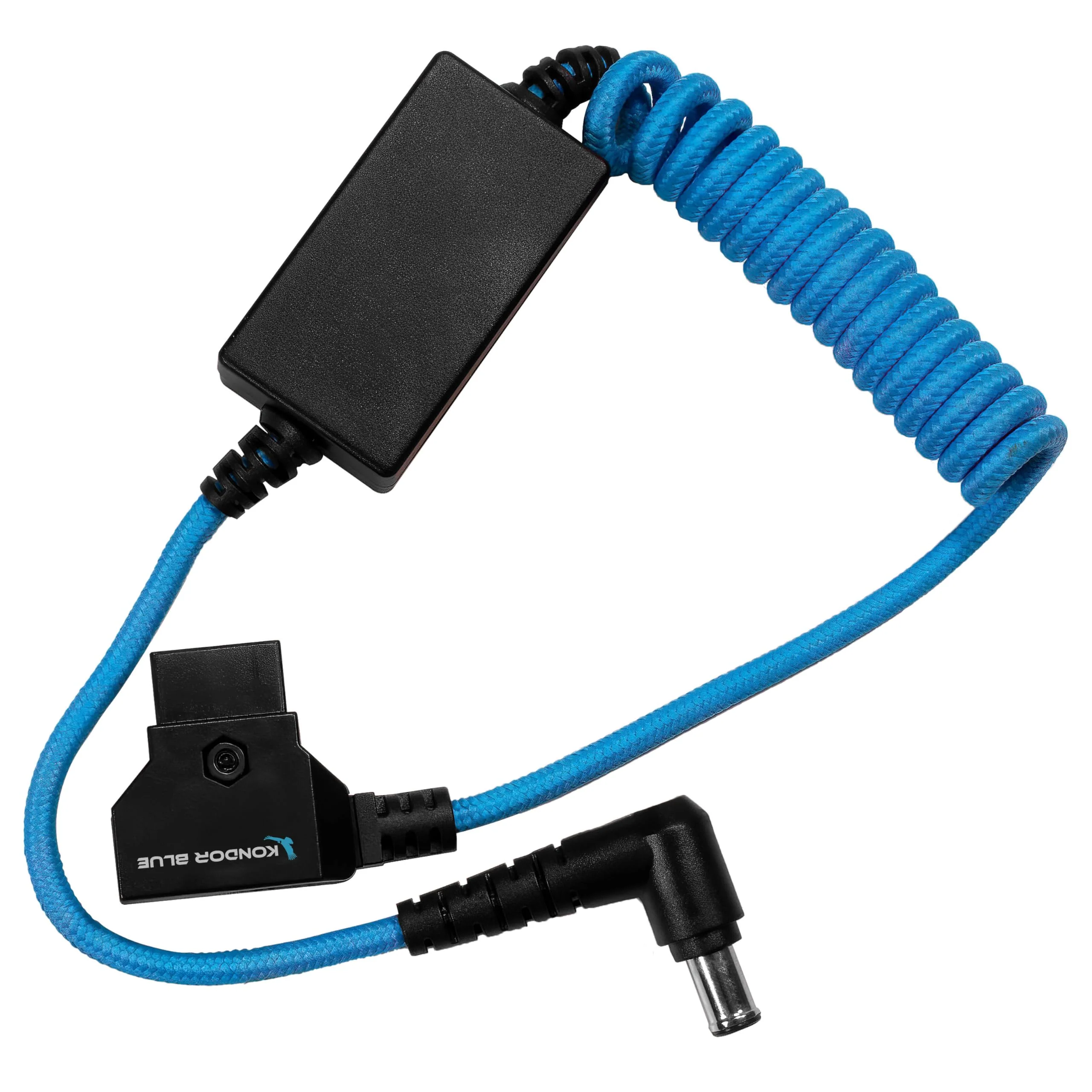KONDOR BLUE | Coiled D-Tap to 19.5V Regulated DC Compatible with Sony FX9/FX6 | Reverse Polarity Protection, Ultra-Durable, & Nylon Braided with Reinforced Connectors | Blue - Image 2