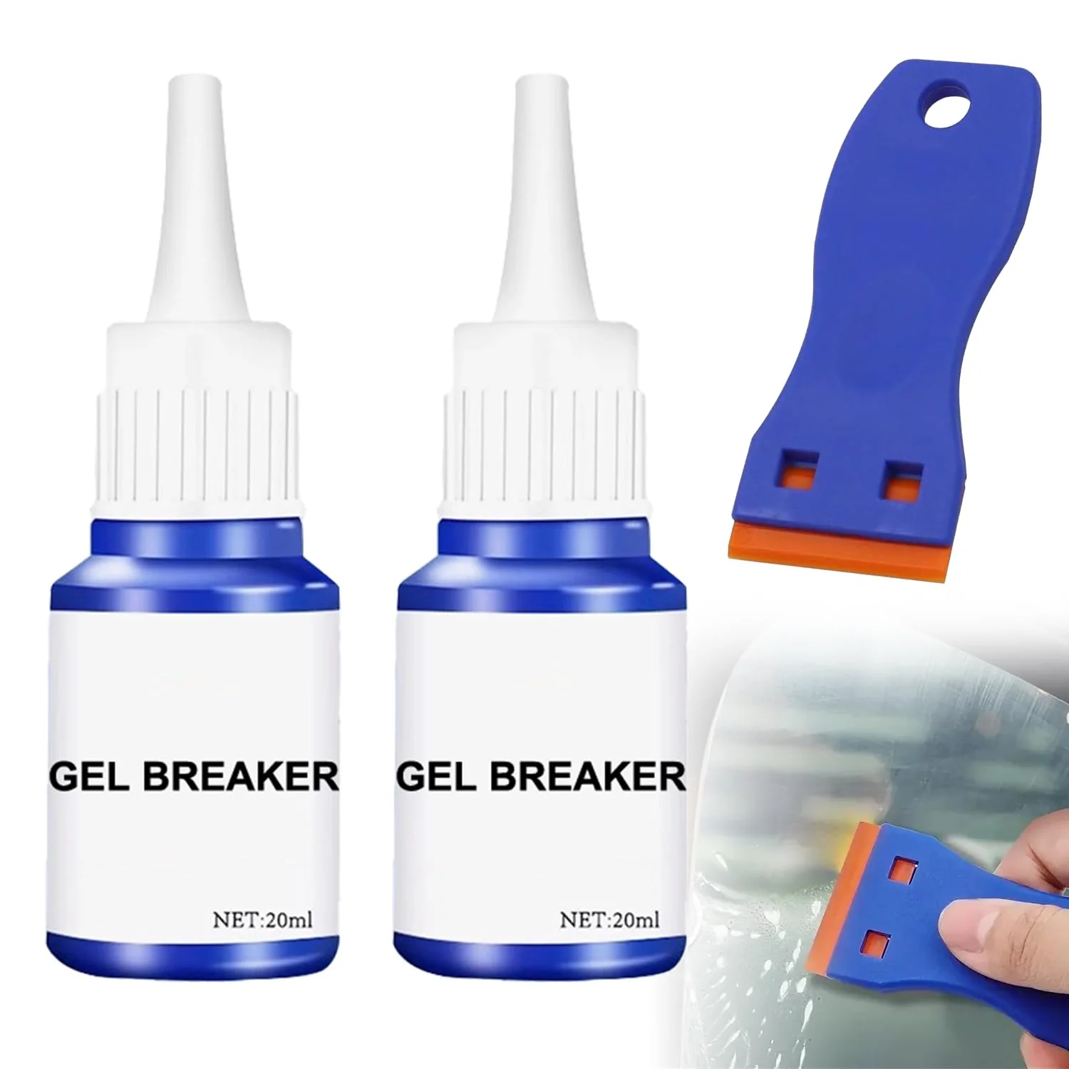 Label remover, adhesive residue remover, adhesive remover, sticker remover, quickly removes adhesive residue, labels, stickers from smooth surfaces, label remover, with a multi-purpose scraper