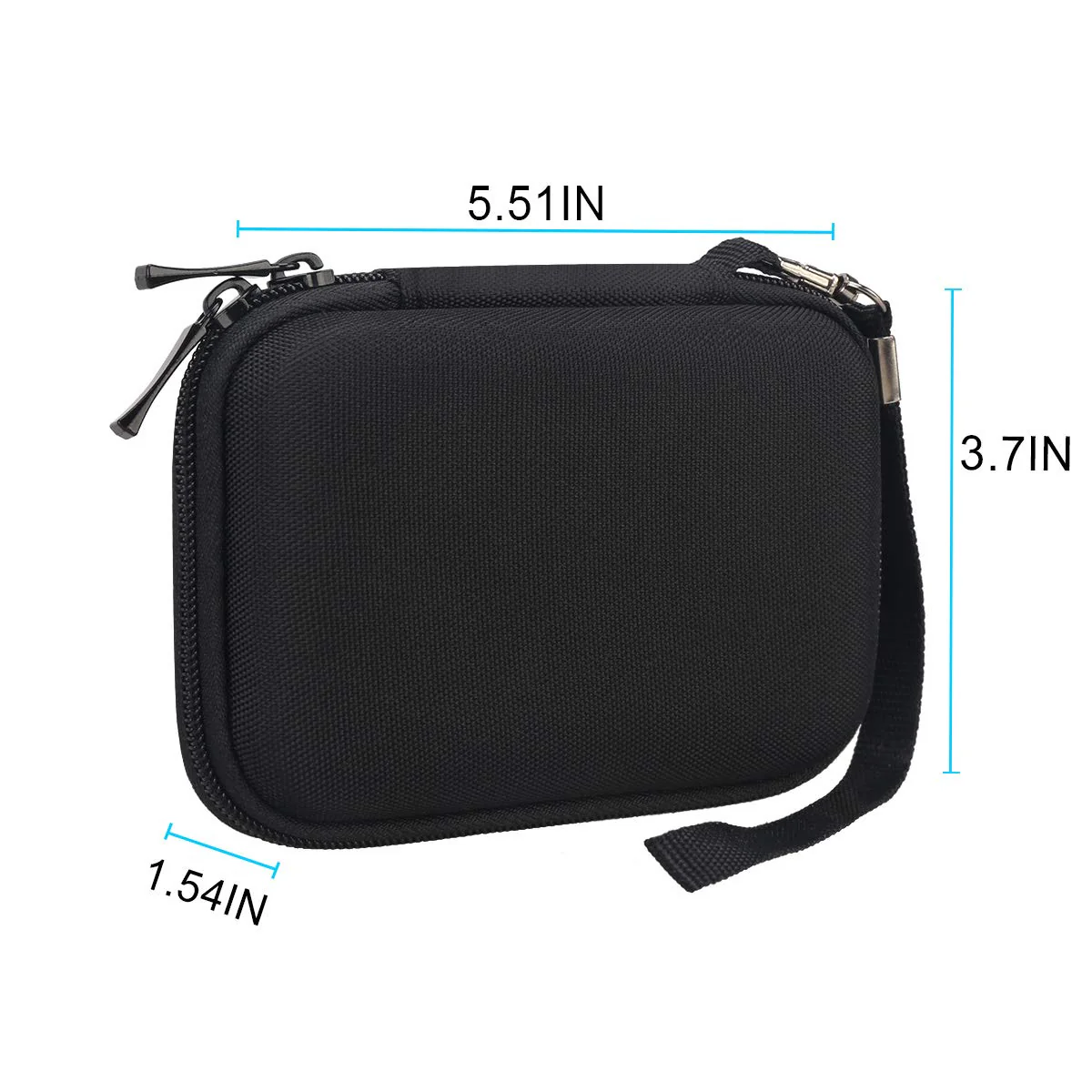 Lacdo Hard Carrying Case for Samsung T7 Shield / T7 / T7 Touch Portable Solid State Drives 500GB 1TB 2TB 4TB USB 3.2 External SSD Hard EVA Shockproof Storage Travel Bag, Black+Black - Image 5