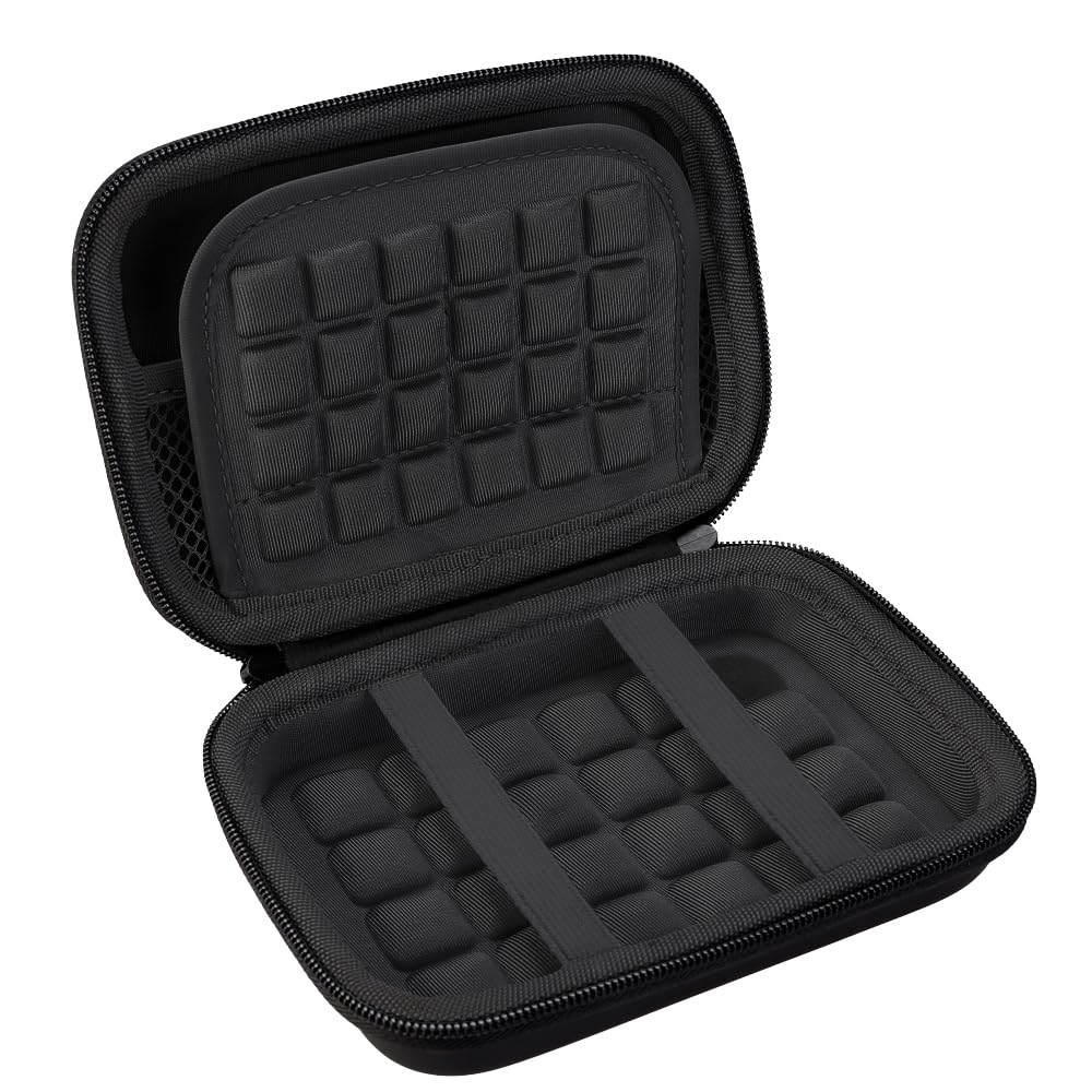 Lacdo Hard Drive Carrying Case for Toshiba Canvio Basics/Toshiba Canvio Flex/Canvio Advance/Canvio Gaming Portable External Hard Drive 1TB 2TB 3TB 4TB HDD Shockproof Travel Bag, Black+Black - Image 2