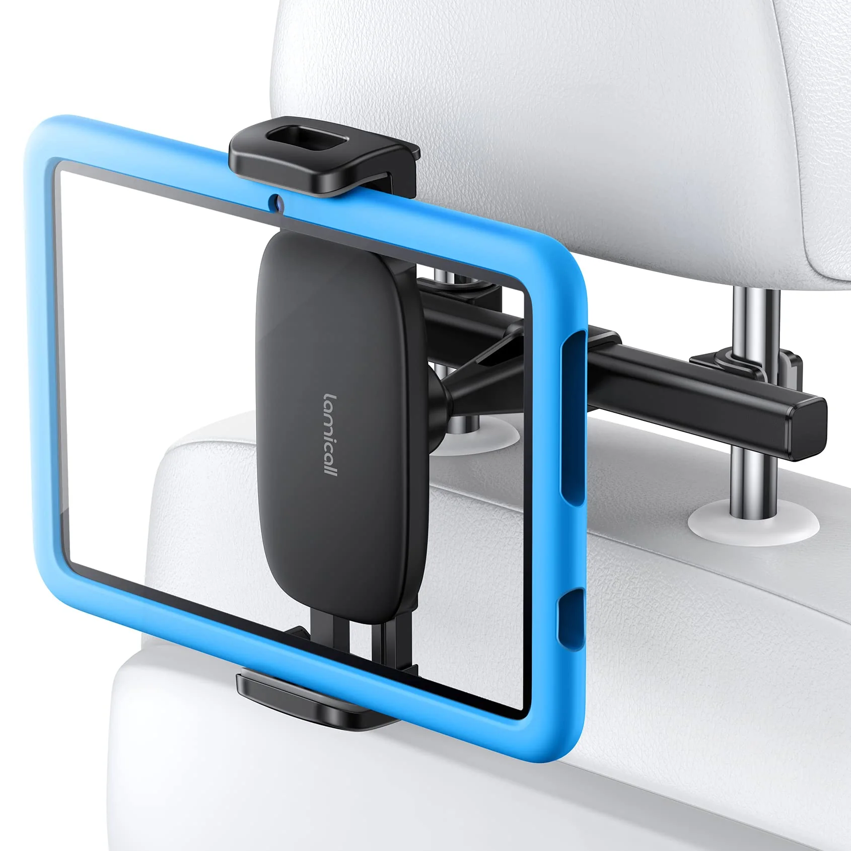 Lamicall Car Tablet Mount, Headrest Tablet Holder - Car Back Seat Travel Tablet Stand for Kids, Compatible with iPad Pro Air Mini, Galaxy Tab, Fire HD, 4.7-13" Cell Phone, Tablets and Devices Black