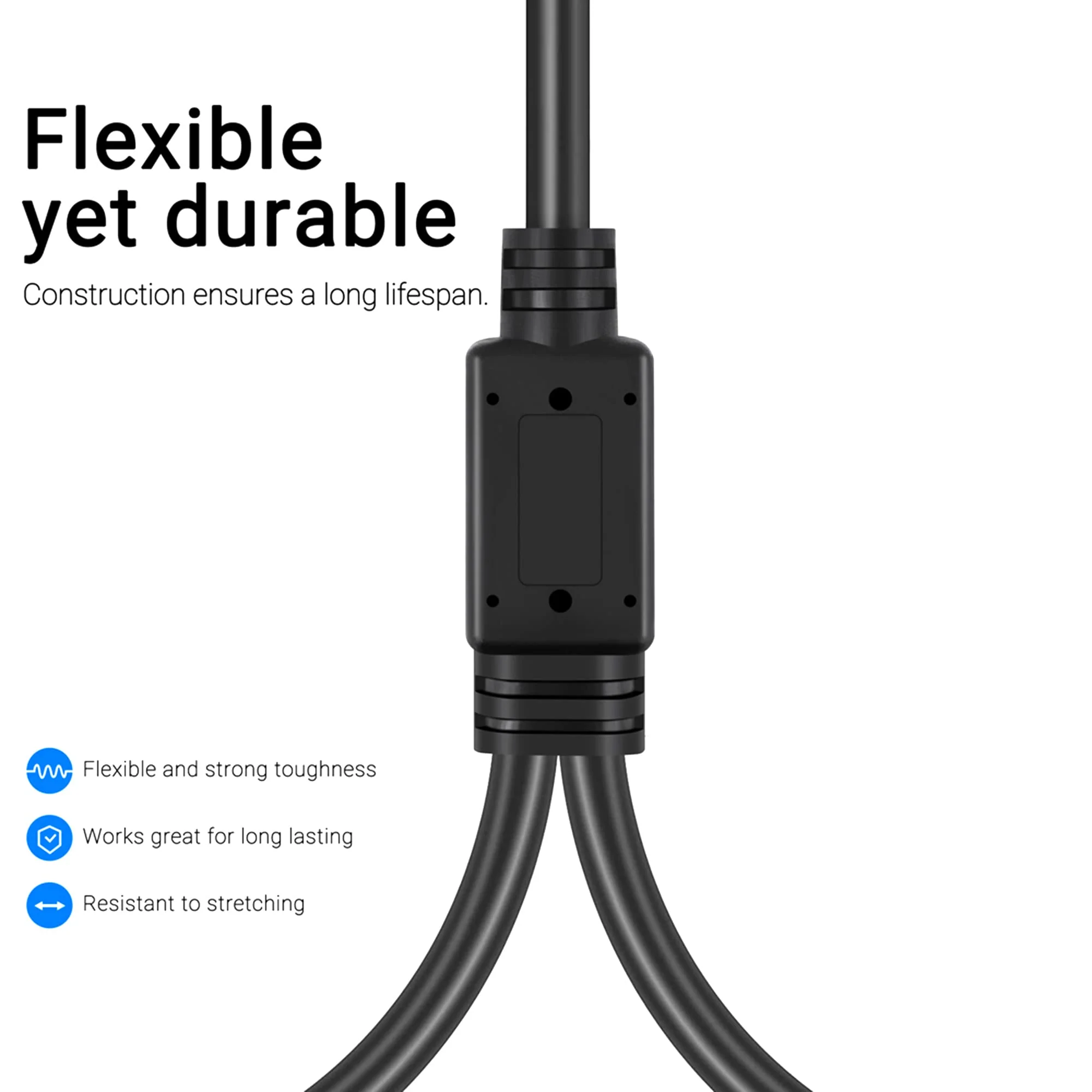 LanSenSu Speakon Splitter Cable,1 Male to 2 Female XLR Y Splitter Speakon Splitter Cable Speakon 1-Male to 2-Female(2Pack) - Image 4