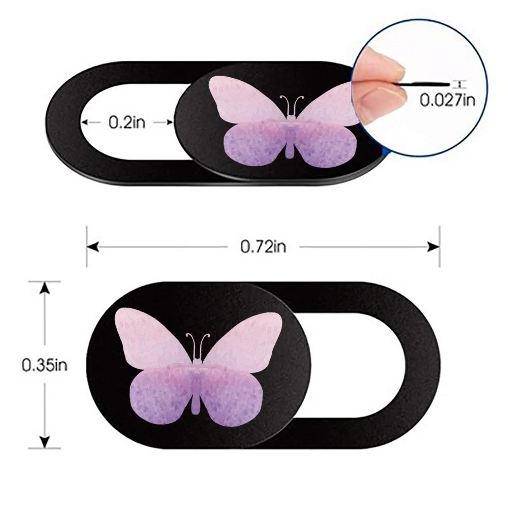Laptop Camera Cover Slide 3 Pack Ultra Thin Slide Laptop Camera Cover for Echo Show, Smartphone, Computer, Tablet, Chromebook, PC - Butterfly - Image 2