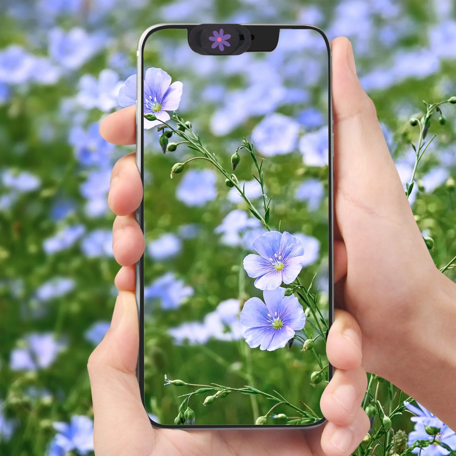 Laptop Camera Cover Slide Webcam Cover for Privacy Fits for Mini PC, PC, Surface, Tablet, Desktop Computer, Smart phone - 3 Packs, Flower - Image 2