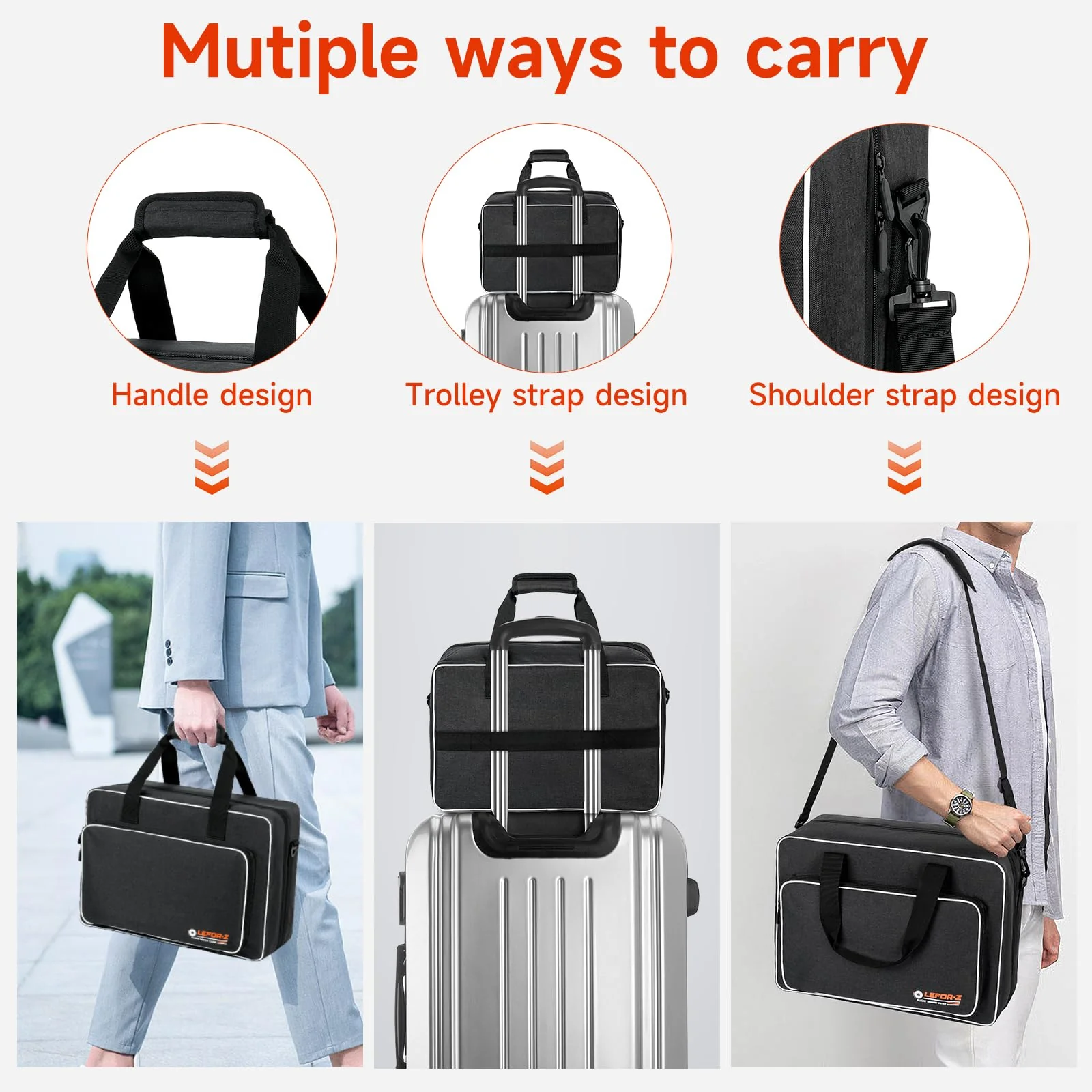 Large Audio Mixer Travel Case Compatible with RODECaster Pro,RODECaster Pro II,TC-Helicon GoXLR,Podcast Mixer Case Protective DJ Mixer Storage Bag for Microphones and More Podcast Equipment - Image 9