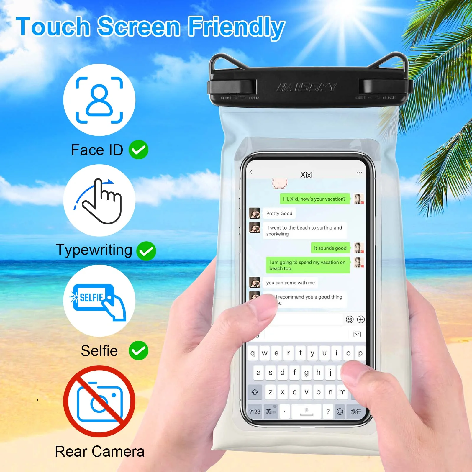 Large Capacity Waterproof Phone Pouch Floating, Waterproof Bag Case for iPhone 15 14 Pro Max 13 12 11 X XR 8 Plus Samsung Up to 6.9'', IPX8 Water Proof Phone Dry Bag for Boating Swimming Kayaking White,1 Piece - Image 4