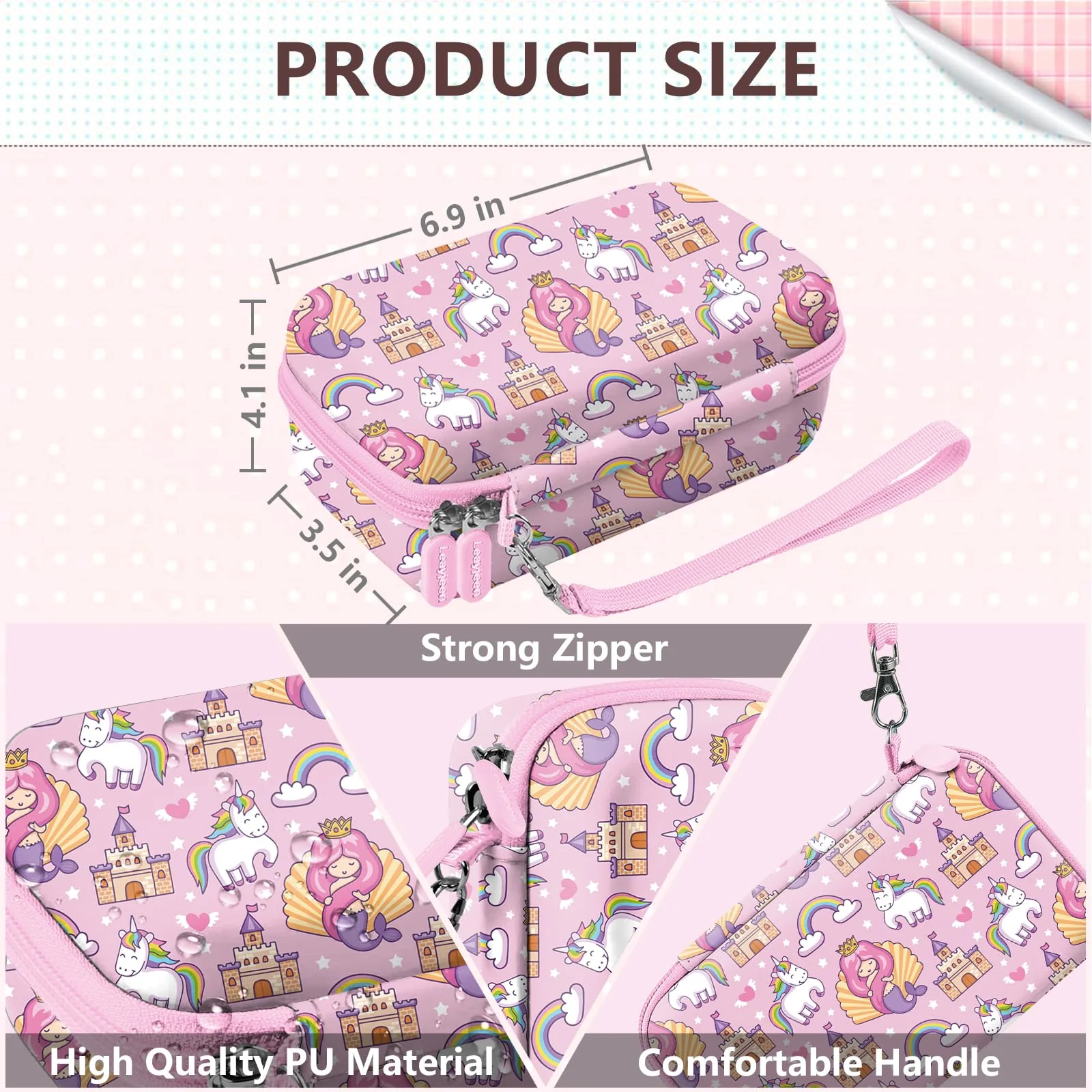 Leayjeen Kids Camera Case Compatible with Dylanto/GKTZ/HiMont/CAMCLID/ESOXOFFORE Kids Instant Print Camera, Kids Instant Camera for 1080P Printed Photos-Pink Unicorn(Case Only) Pink Unicorn - Image 2