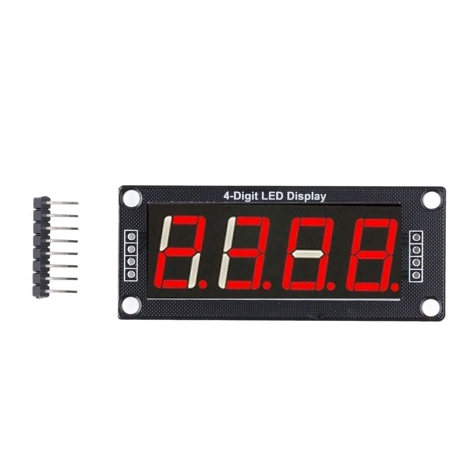 LED Segment Digital Display Module 0.56 Inch 4 Digit 7 Segment PCB Clock Module LED Display Tube Red Pack of 4
