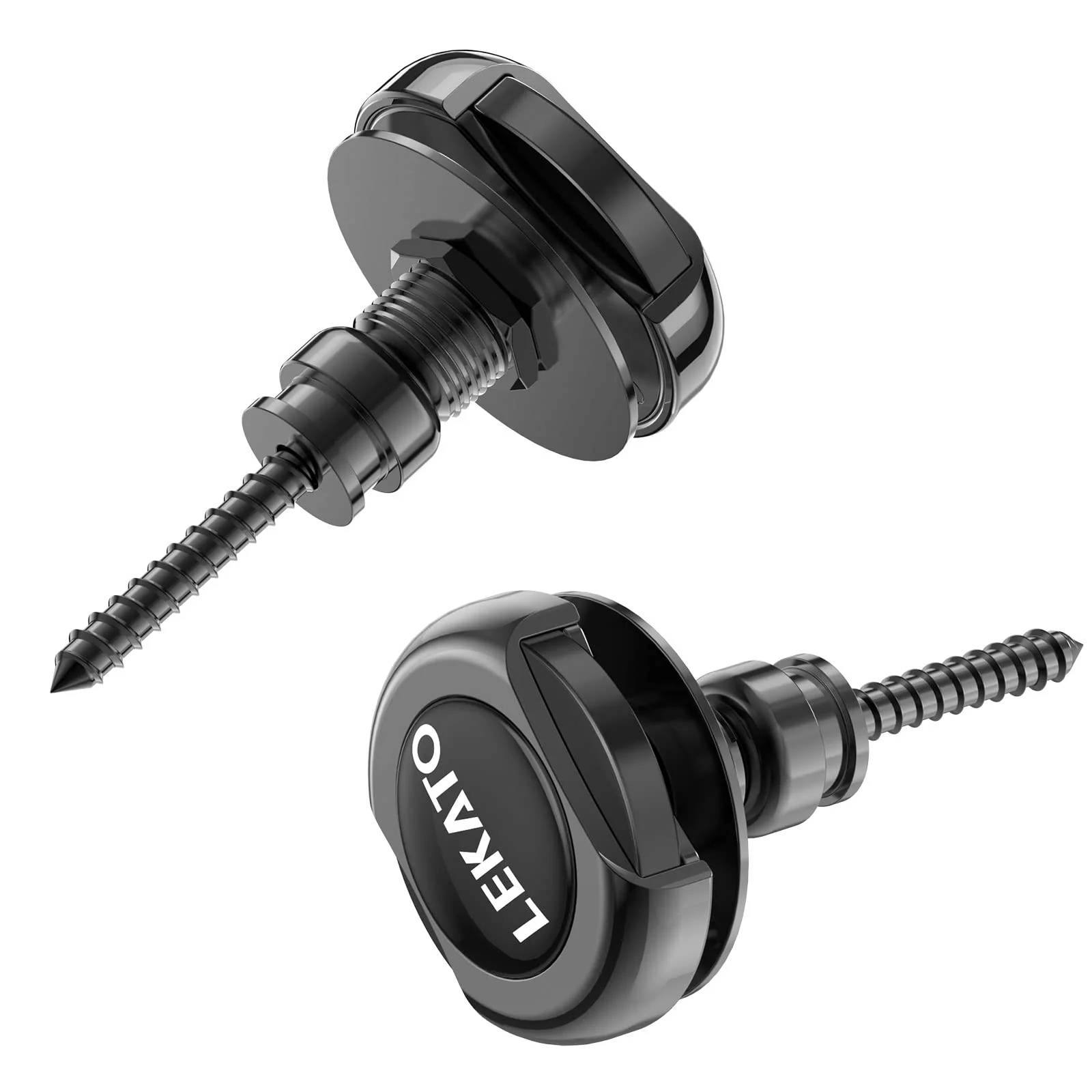 LEKATO Bass Guitar Strap Locks for for Electric Guitar & Bass Strap Locks Security Quick Release Strap Guitar Strap Locks Set Retainer System for Electric Acoustic Guitar, Bass, Ukulele Strap (Black) Black - Image 9
