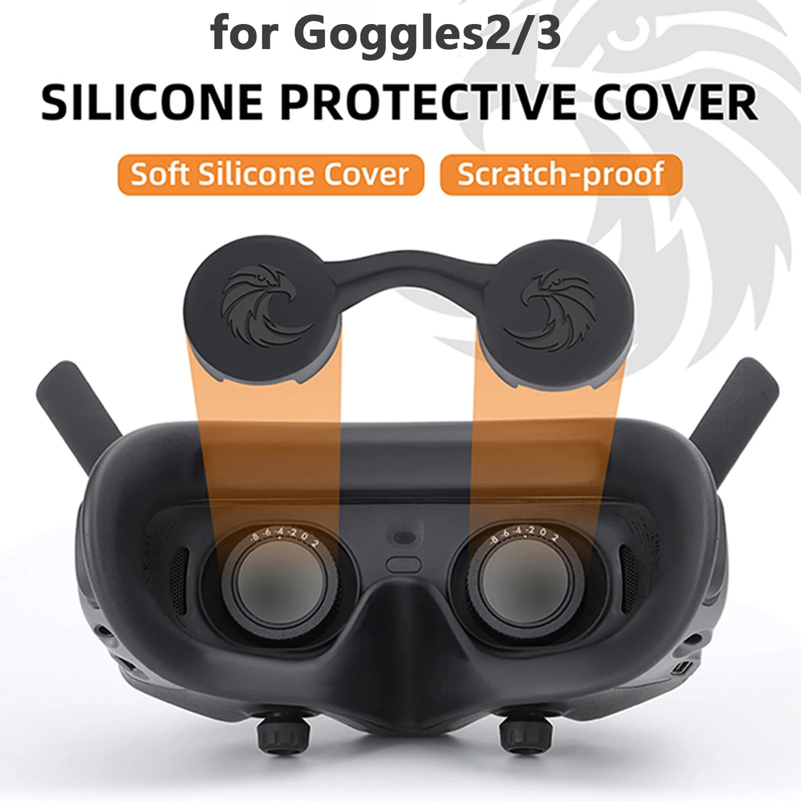 Lens Protective Cover Cap for DJI Goggles 3 Silicone Protector Cover Case Dust Cover Compatible for DJI Avata 2 Goggles 2/3 Accessories - Image 2