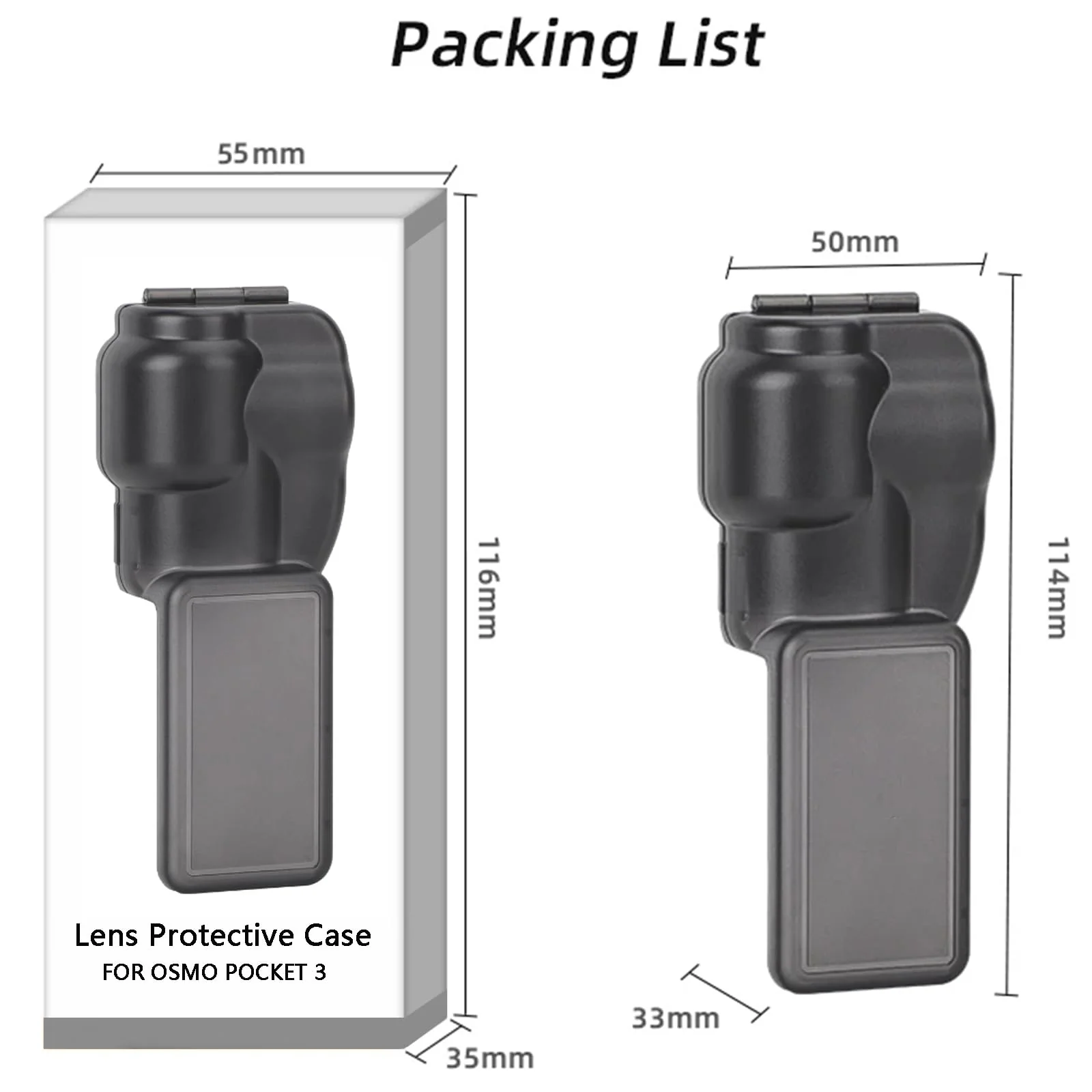 Lens Protector Cap Gimbal Cover for DJI Osmo Pocket 3, Lens Screen Protector Guard Case for Osmo Pocket 3 - Image 8