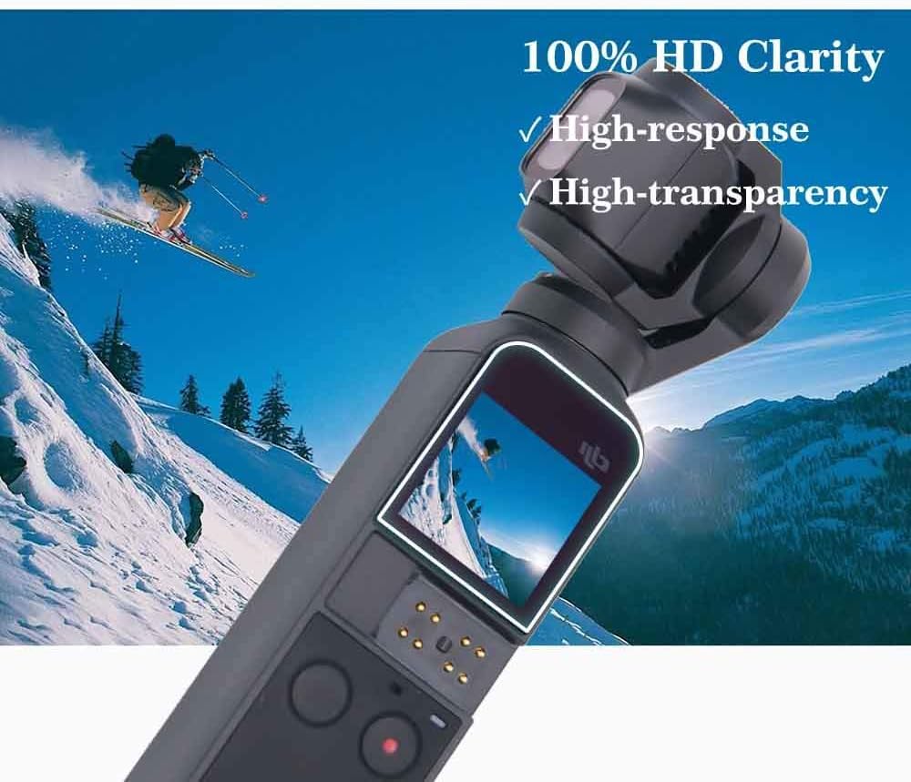 Lens Screen Protector for DJI Osmo Pocket 3 [2+2Pack] Tempered Glass Cover 0.3mm 9H Hardness Anti-Scrach Anti-Bubble - Image 6
