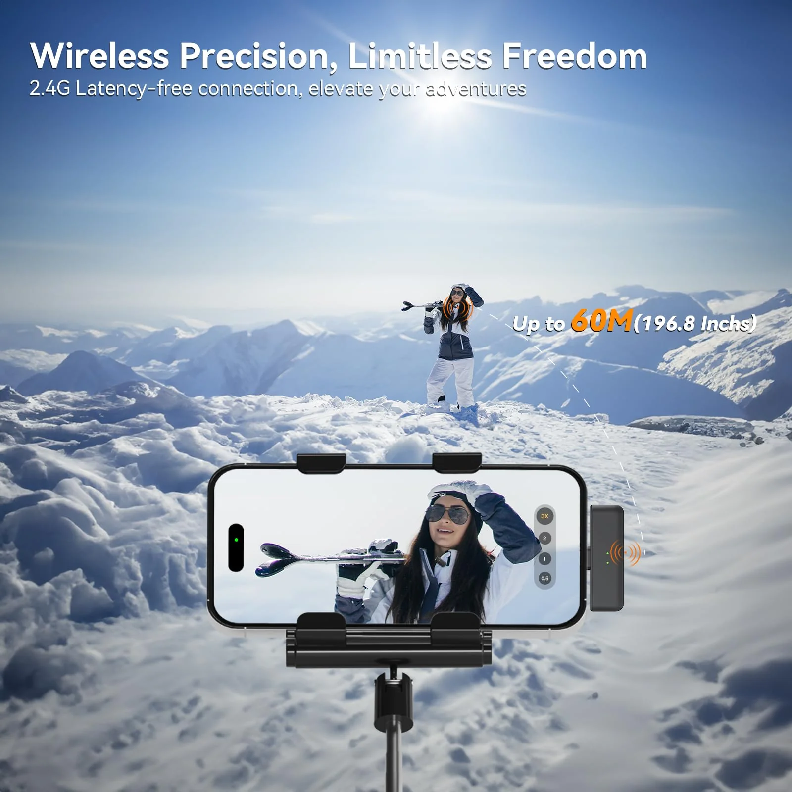 LEVN Wireless Lavalier Microphone, Microphone for iPhone (2 TX + 2 RX + Charging Case), Mini Mic with Noise Cancellation, 20H Battery, 200ft, Wireless Microphone for iPhone 15/14/13, Android - Image 4