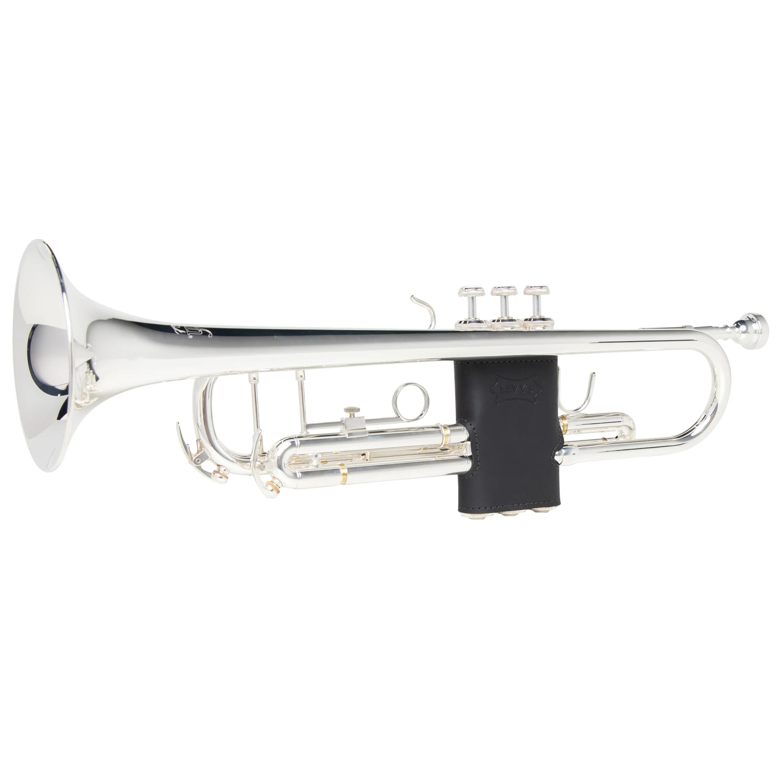 Levy's Leathers Genuine Leather Valve Guard for Trumpet; Black (LVG1-BLK)