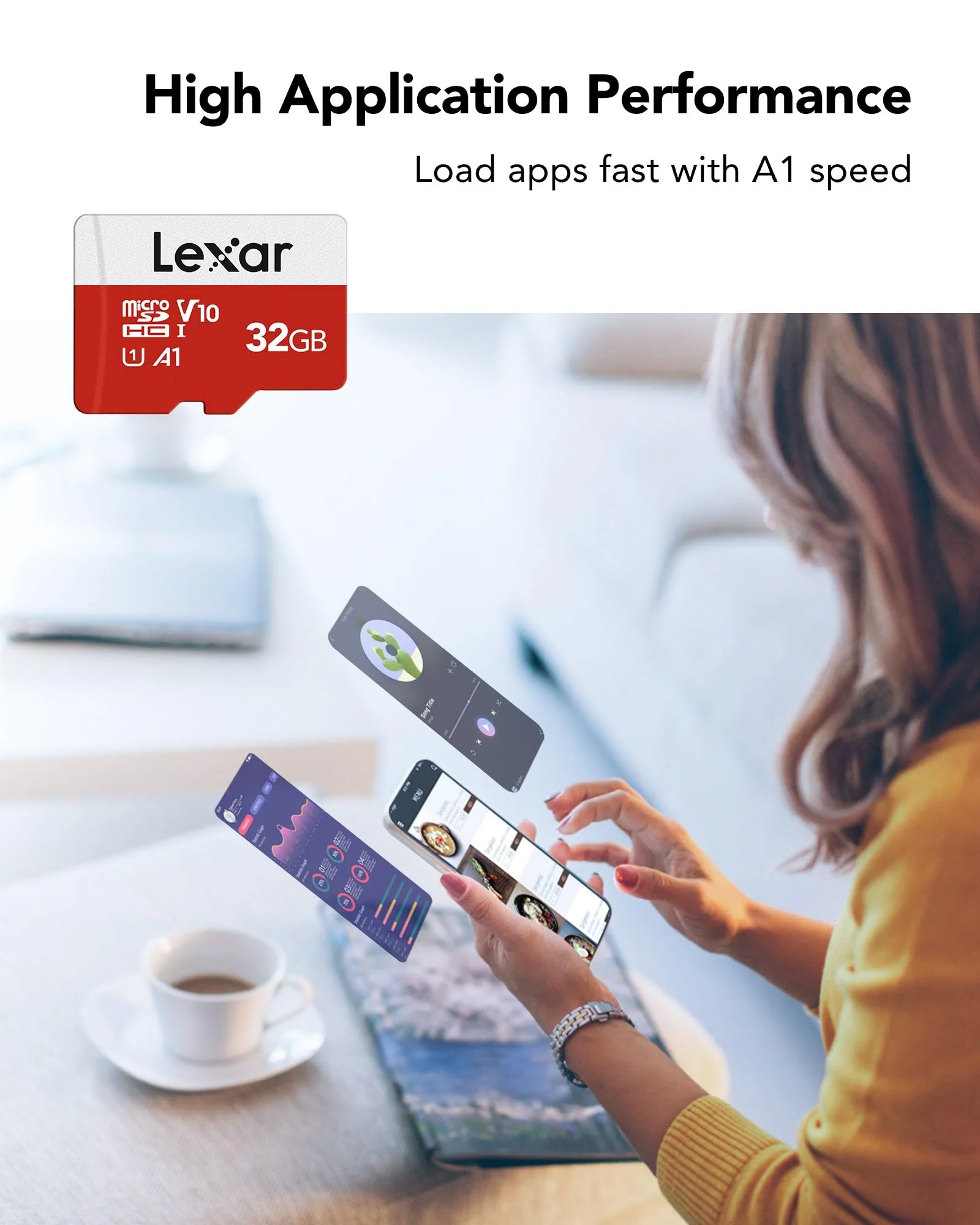 Lexar E-Series 32GB Micro SD Card 5 Pack, microSDHC UHS-I Flash Memory Card with Adapter, 100MB/s, C10, U1, A1, V10, Full HD, High Speed TF Card 32GB x5 - Image 4