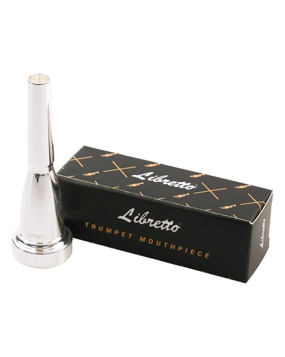 Libretto 3C Bullet Shape Trumpet Mouthpiece, Silver Plated, Compatible with C and B♭ Trumpets, Designed for Advanced Players