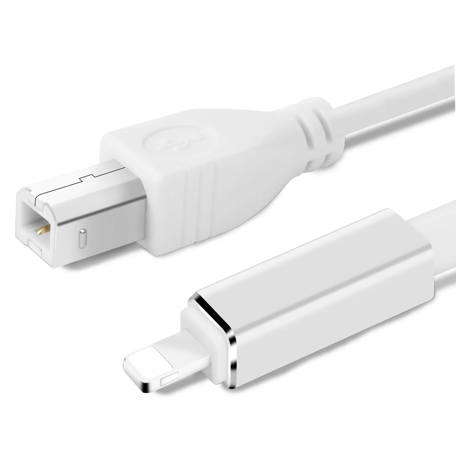 Lightnning to USB 2.0 OTG Cable Type B Midi Cable 5Ft Lighting to Midi Cable Compatible with iOS Devices to Midi Controller, Electronic Music Instrument, Piano, Midi Keyboard and More