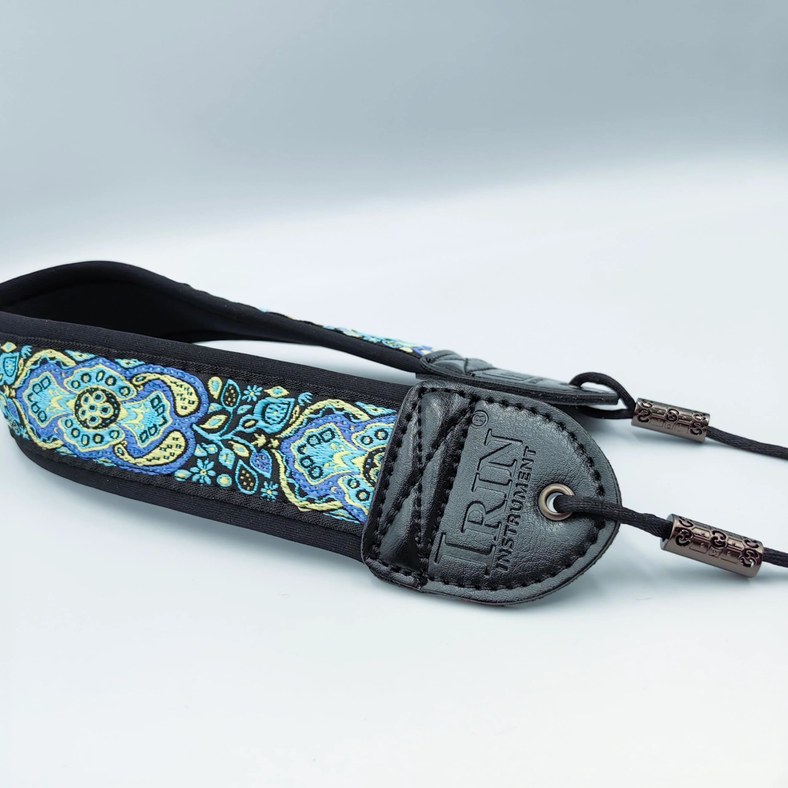 lightstar IRIN Embroidery Saxophone Neck Strap - (Comfort, Breathable, Metal Swivel Snap Hook) Sax Neck Strap for Alto Tenor Blue Totem - Image 2