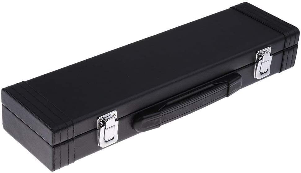Lightweight Flute Hard Case Cover C 16 Hole Flute Box with Locking Latch and Plush Lined Interior for Flute Players Musician Gift