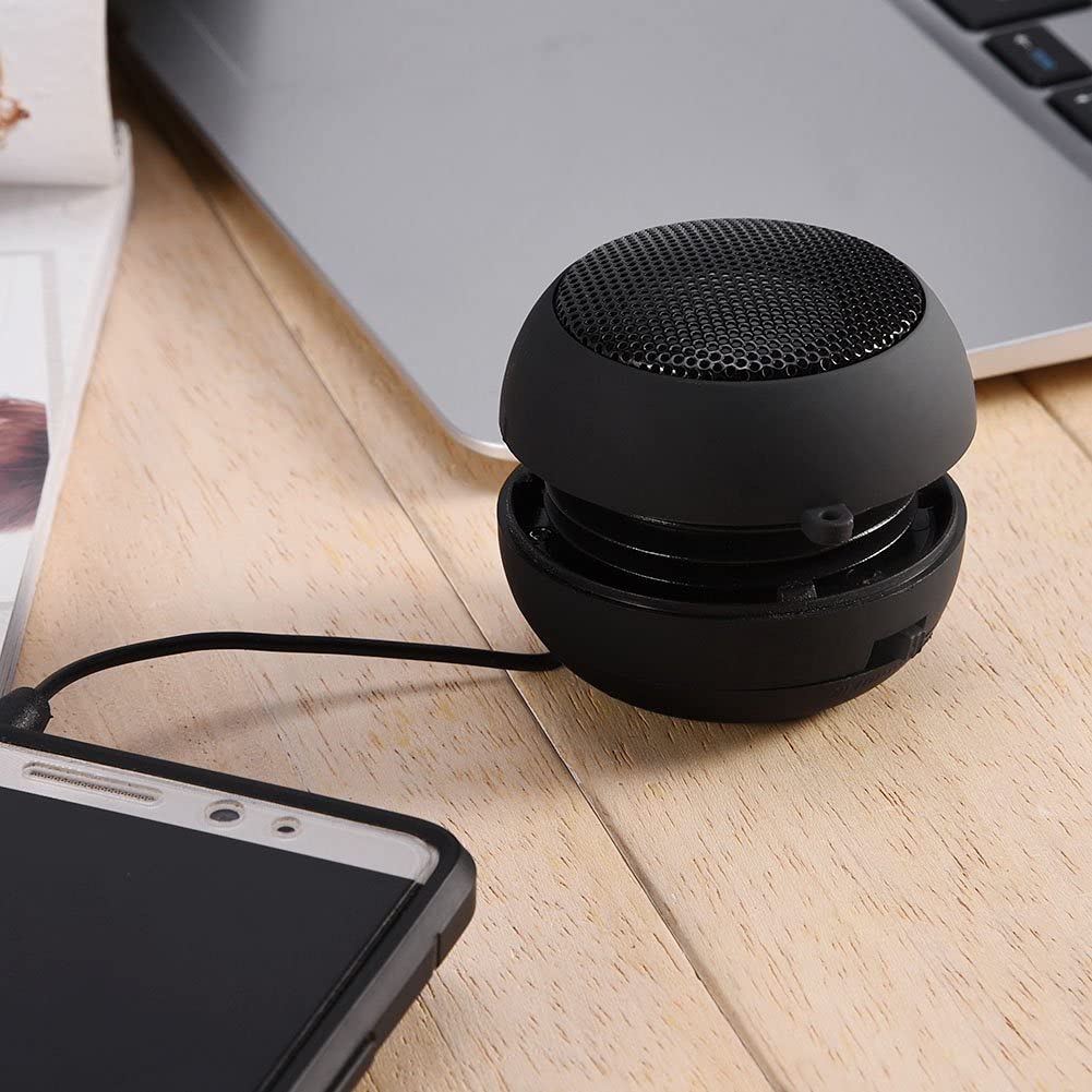 Lightweight Mini Portable Travel 3.5mm Speaker Built-in Battery for Mobile Phone MP3 PC (Black) black - Image 3