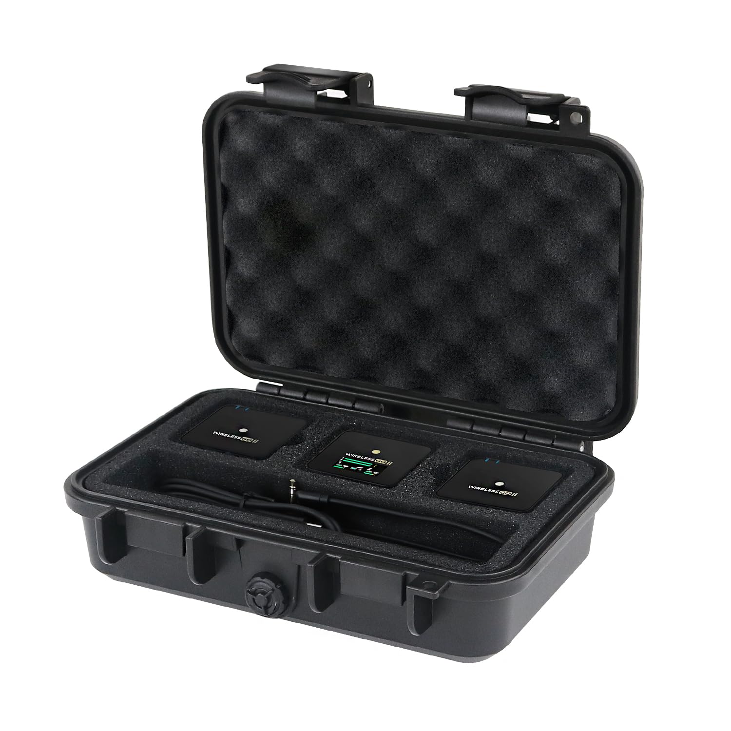 Liyirui Microphone Case, Wireless Lavalier Microphone Storage Case with Foam,Portable Case for Wireless GO II Dual Channel Compact Digital Wireless Microphone,Waterproof Safety Box,Compact