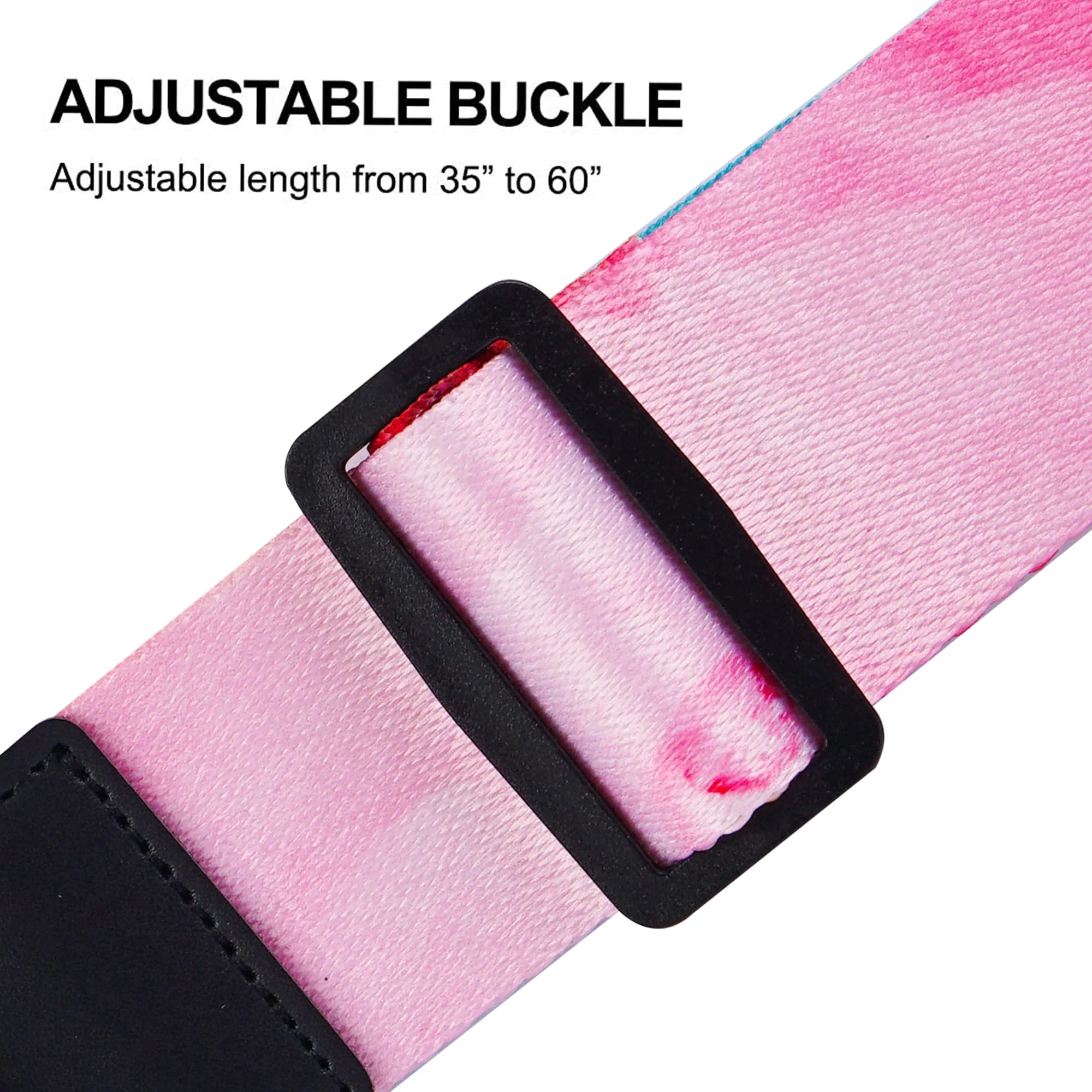 lizimandu Adjustable Guitar Strap Includes 2 Strap Locks & 4 Matching Picks 1 Pack 1-splash Ink2 - Image 3