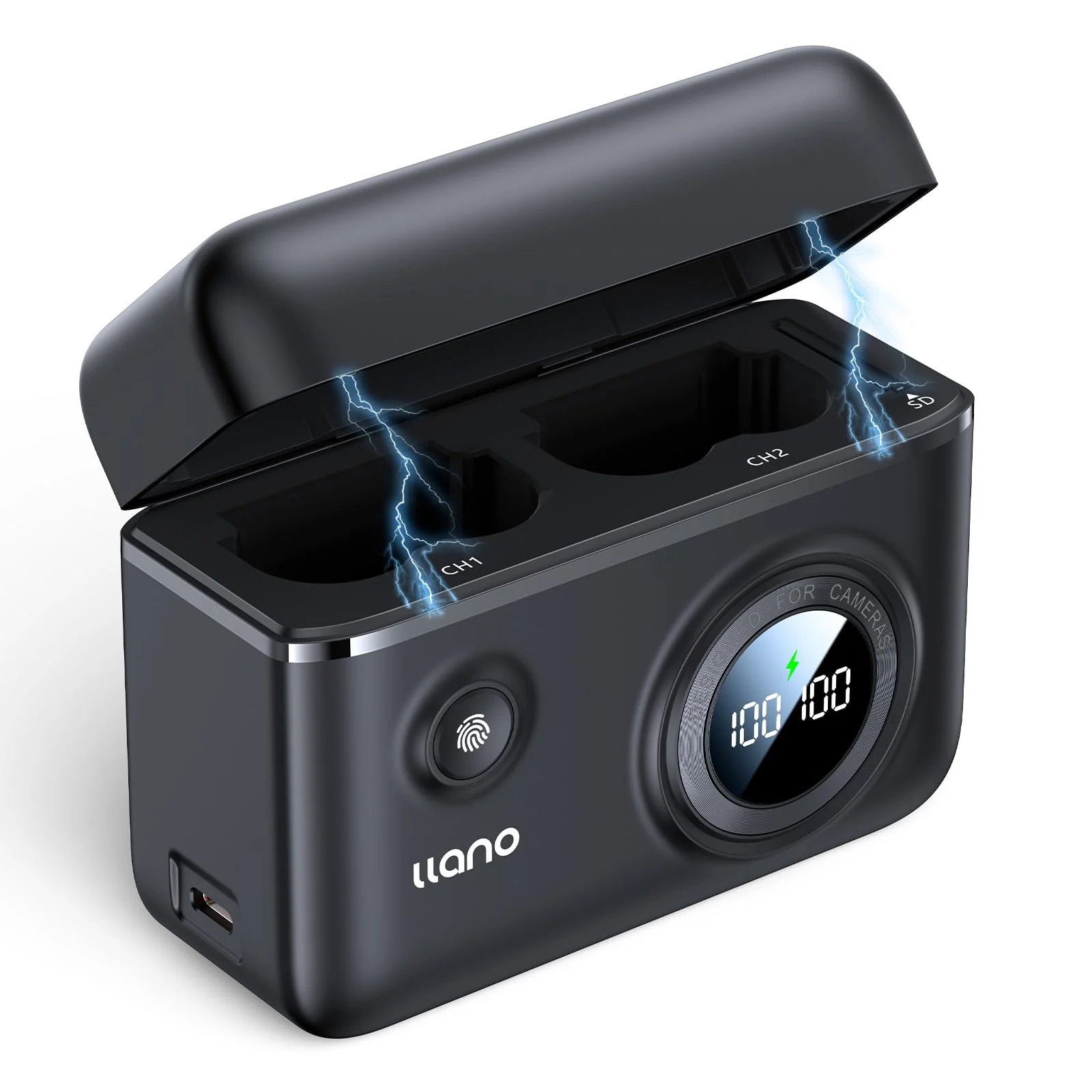 llano NP-W235 Dual Battery Fast Charger for Fujifilm XT5, XT4, VG-XT4, XS20, GFX50S II, GFX100S, XH2, XH2S