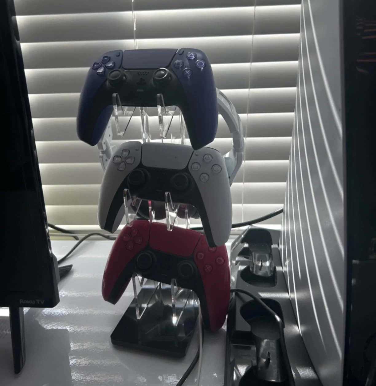 LO-L 【3 Tier】 Game Controller Holder Headset Stand 3 Tier Controller Holder and Headset Stand Compatible for PS4 PS5 Xbox Switch, Controller Stand Gaming Accessories. (3 Tier Black) A. 3 Tier Black - Image 7