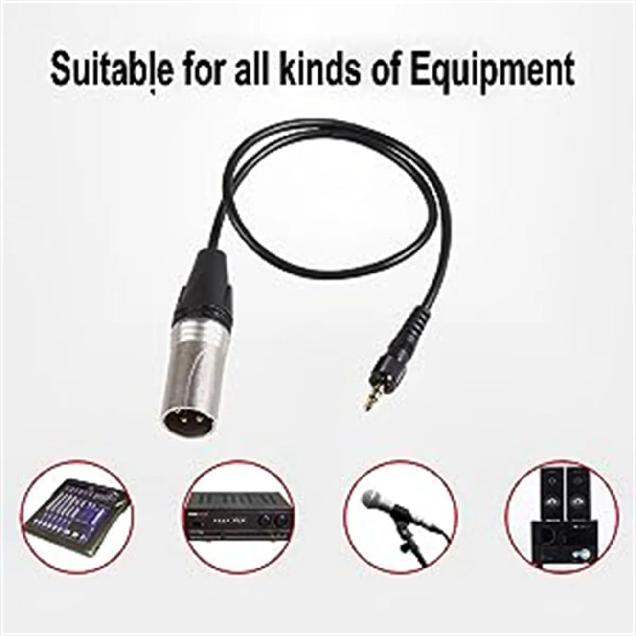 Locking 3.5mm TRS Male to XLR Male Wireless Receiver Output Microphone Balanced Audio Cable Compatible with SONY UWP V1/D11/D21 and Phone, Active Speakers, Stage, DJ, Studio Audio Console, 0.6M - Image 7