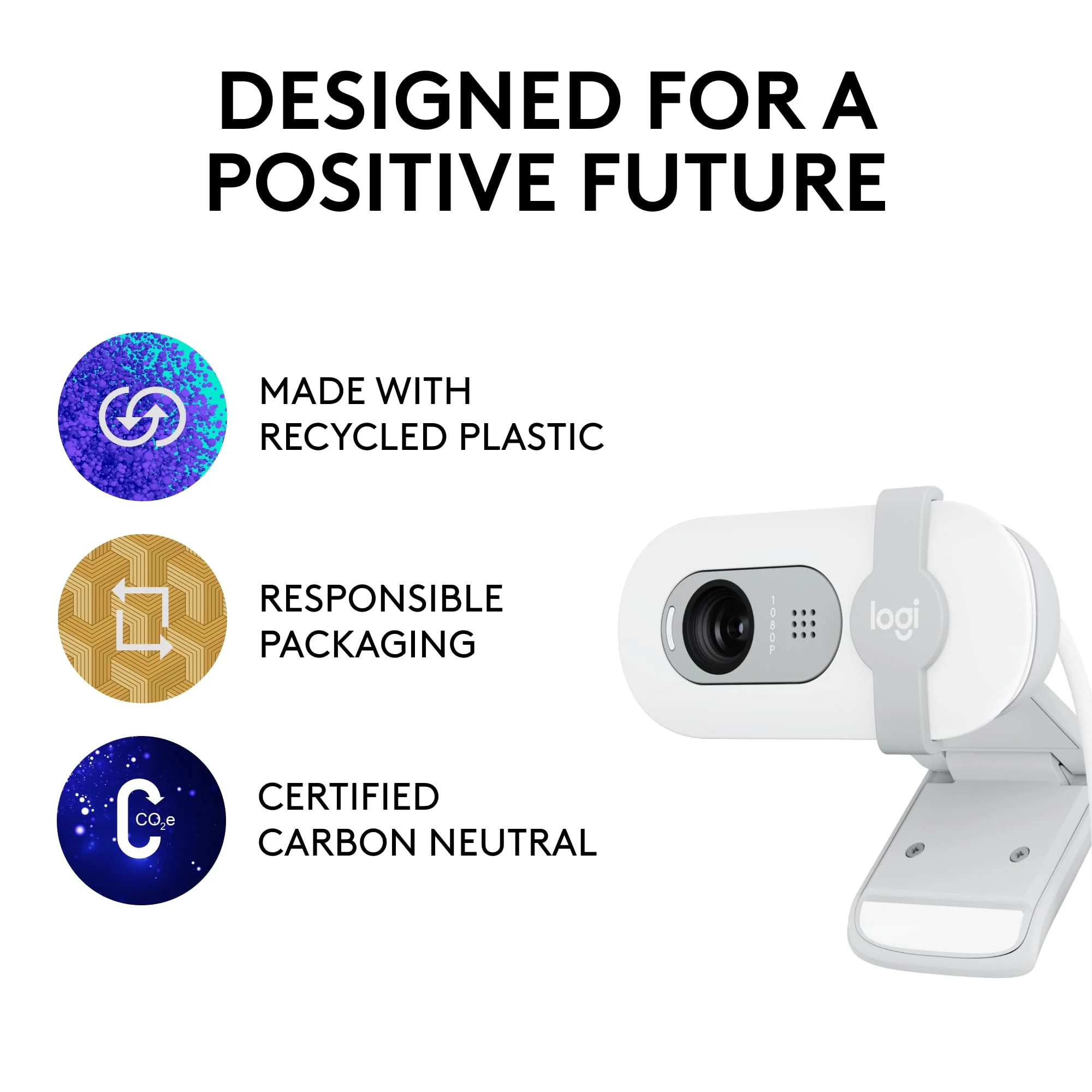 Logitech Brio 100 Full HD 1080p Webcam for Meetings and Streaming, Auto-Light Balance, Built-in Mic, Privacy Shutter, USB-A, for Microsoft Teams, Google Meet, Zoom and More - Off White Off-White - Image 9