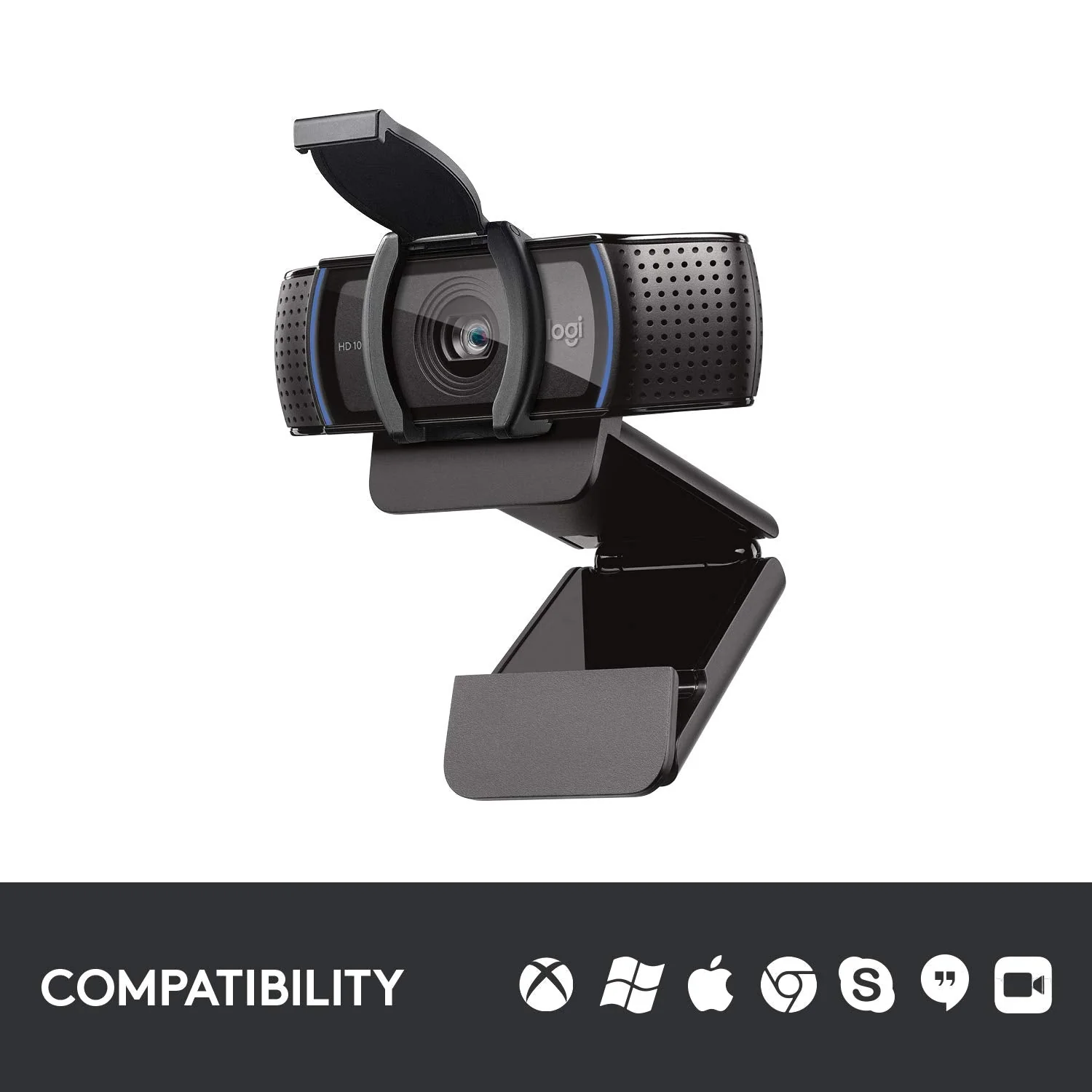 Logitech C920S HD Pro Webcam, Full HD 1080p/30fps Video Calling, Clear Stereo Audio, Light Correction, Privacy Shutter, Works with Skype, Zoom, FaceTime, Hangouts, PC/Mac/Laptop/Tablet/XBox - Black - Image 8