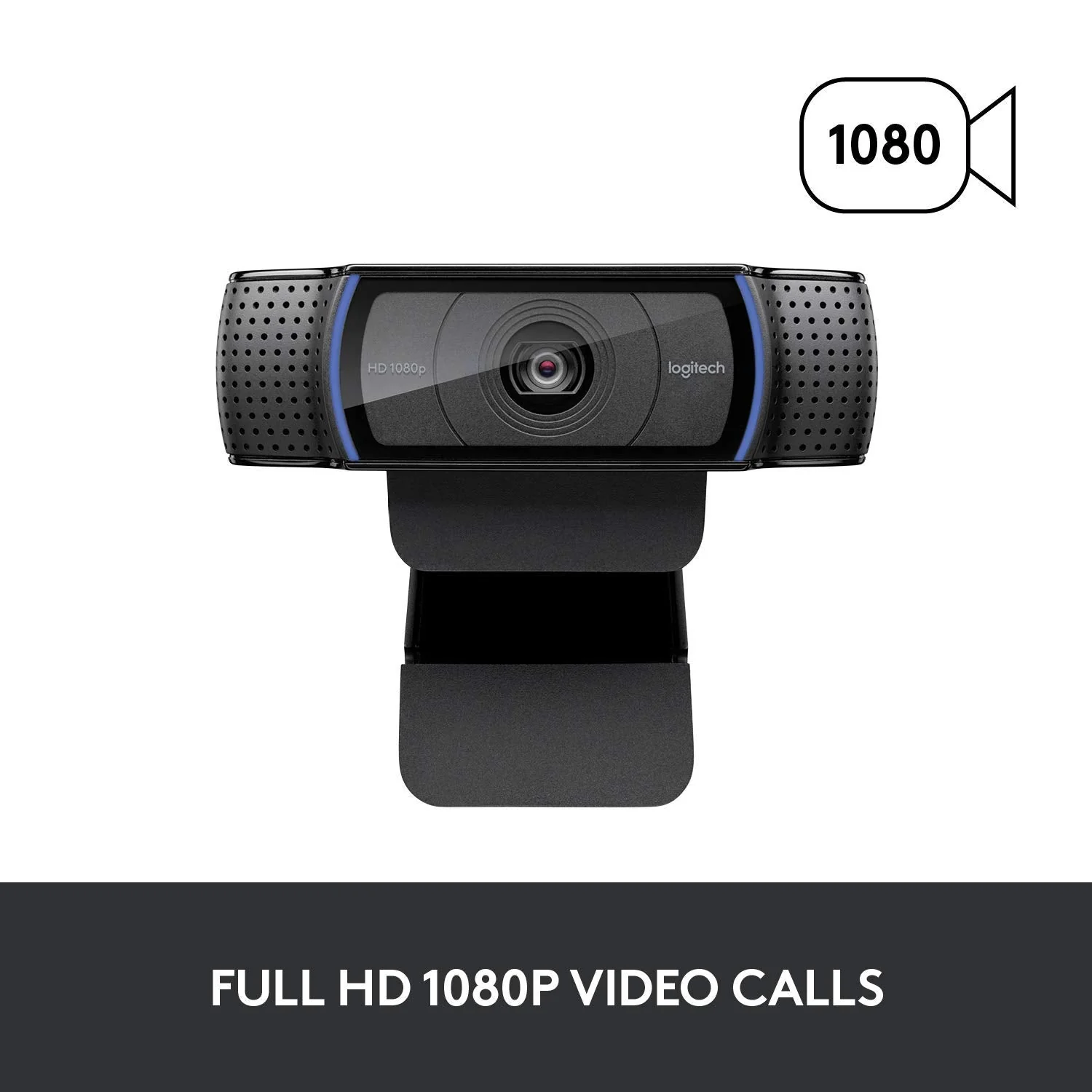 Logitech C920x HD Pro Webcam, Full HD 1080p/30fps Video Calling, Clear Stereo Audio, HD Light Correction, Works with Skype, Zoom, FaceTime, Hangouts, PC/Mac/Laptop/Macbook/Tablet - Black 1080P/30 fps, 720p/30fps - Image 3
