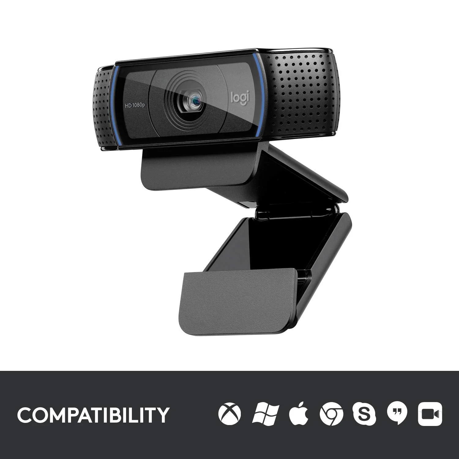 Logitech C920x HD Pro Webcam, Full HD 1080p/30fps Video Calling, Clear Stereo Audio, HD Light Correction, Works with Skype, Zoom, FaceTime, Hangouts, PC/Mac/Laptop/Macbook/Tablet - Black 1080P/30 fps, 720p/30fps - Image 6