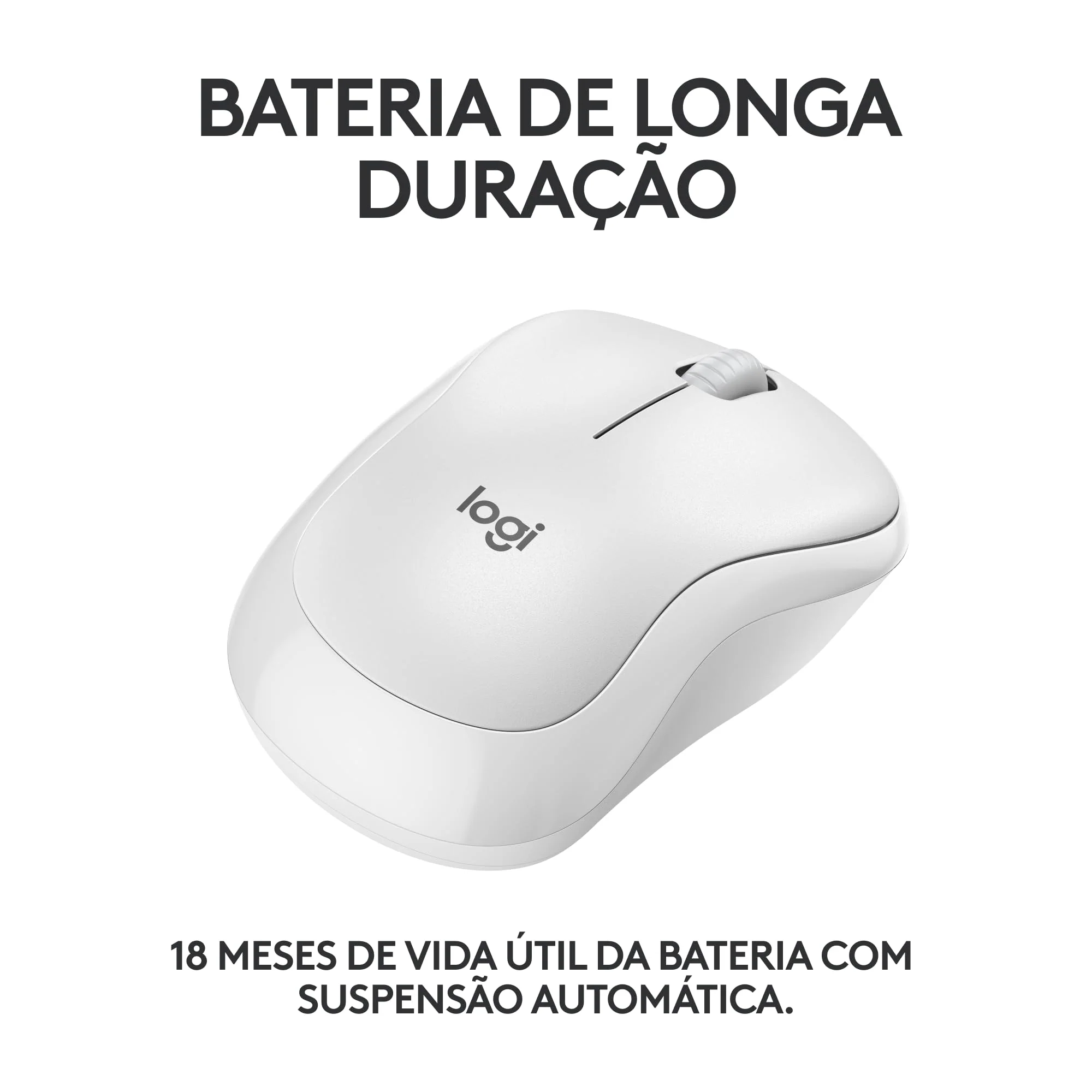 Logitech M240 Silent Bluetooth Mouse, Wireless, Compact, Portable, Smooth Tracking, 18-Month Battery, for Windows, macOS, ChromeOS, Compatible with PC, Mac, Laptop, Tablets - Off White - Image 4