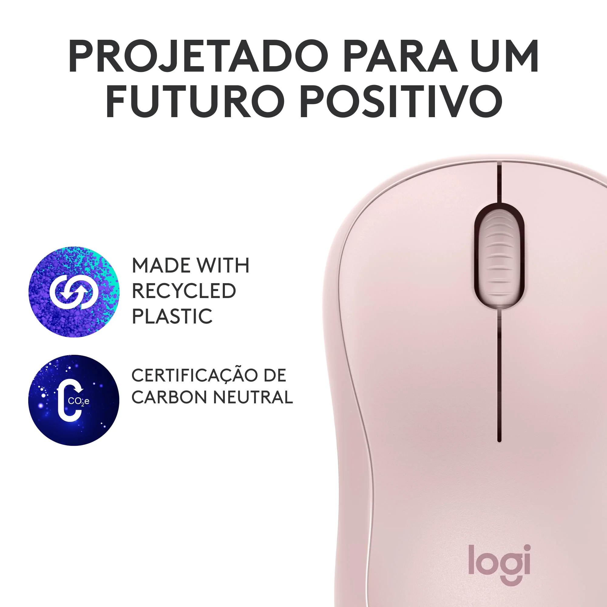 Logitech M240 Silent Bluetooth Mouse, Wireless, Compact, Portable, Smooth Tracking, 18-Month Battery, for Windows, macOS, ChromeOS, Compatible with PC, Mac, Laptop, Tablets - Rose - Image 2