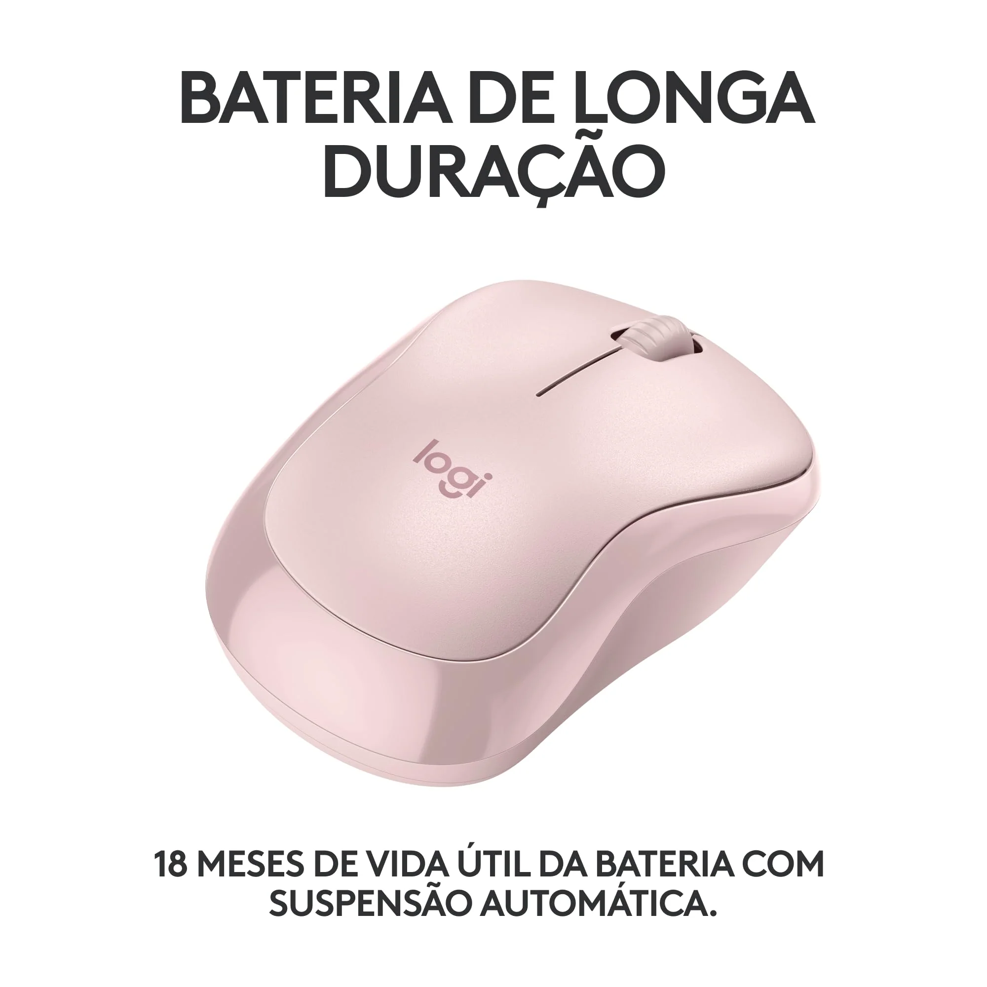 Logitech M240 Silent Bluetooth Mouse, Wireless, Compact, Portable, Smooth Tracking, 18-Month Battery, for Windows, macOS, ChromeOS, Compatible with PC, Mac, Laptop, Tablets - Rose - Image 5