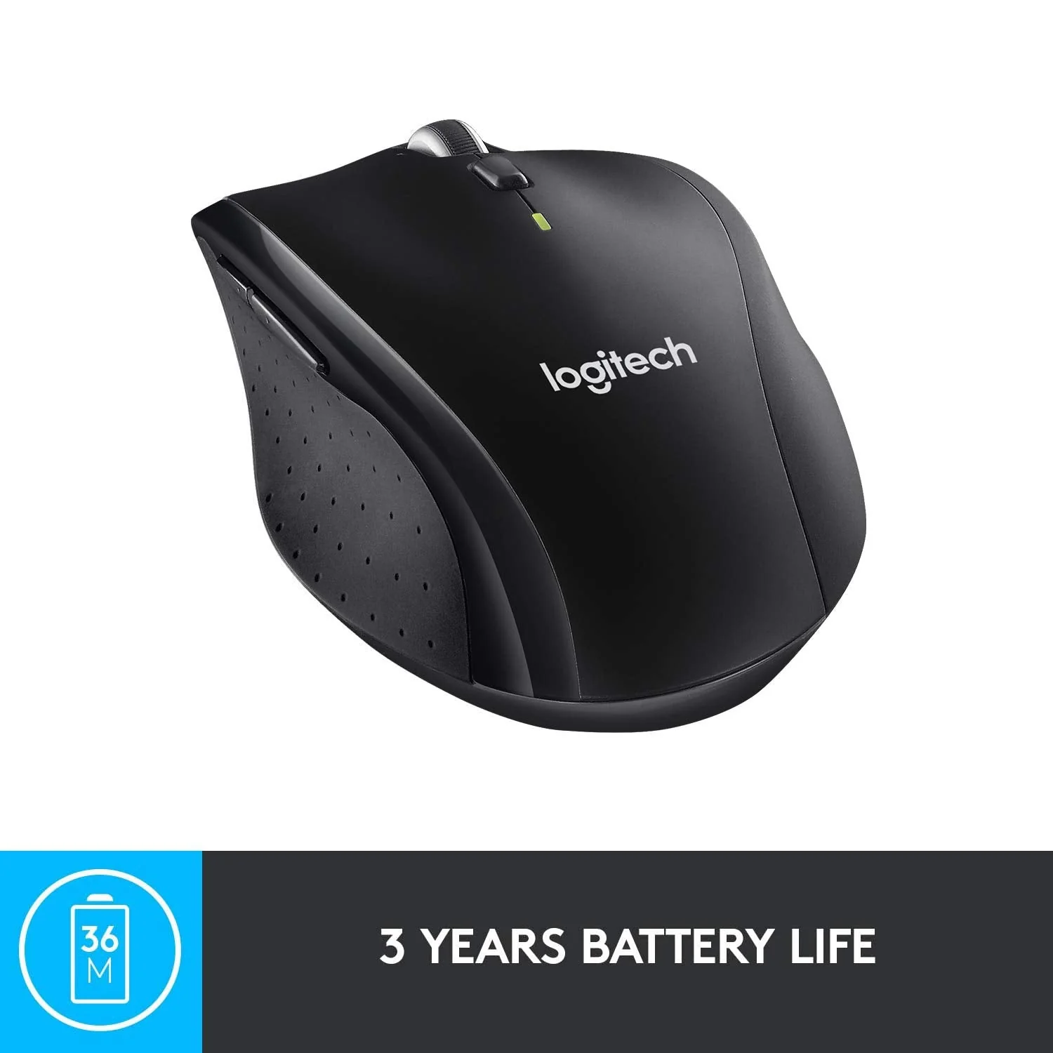 Logitech M705 Wireless Marathon Mouse for PC - Long 3 Year Battery Life, Ergonomic Shape with Hyper-Fast Scrolling and USB Unifying Receiver for Computer and Laptop - Black - Image 5